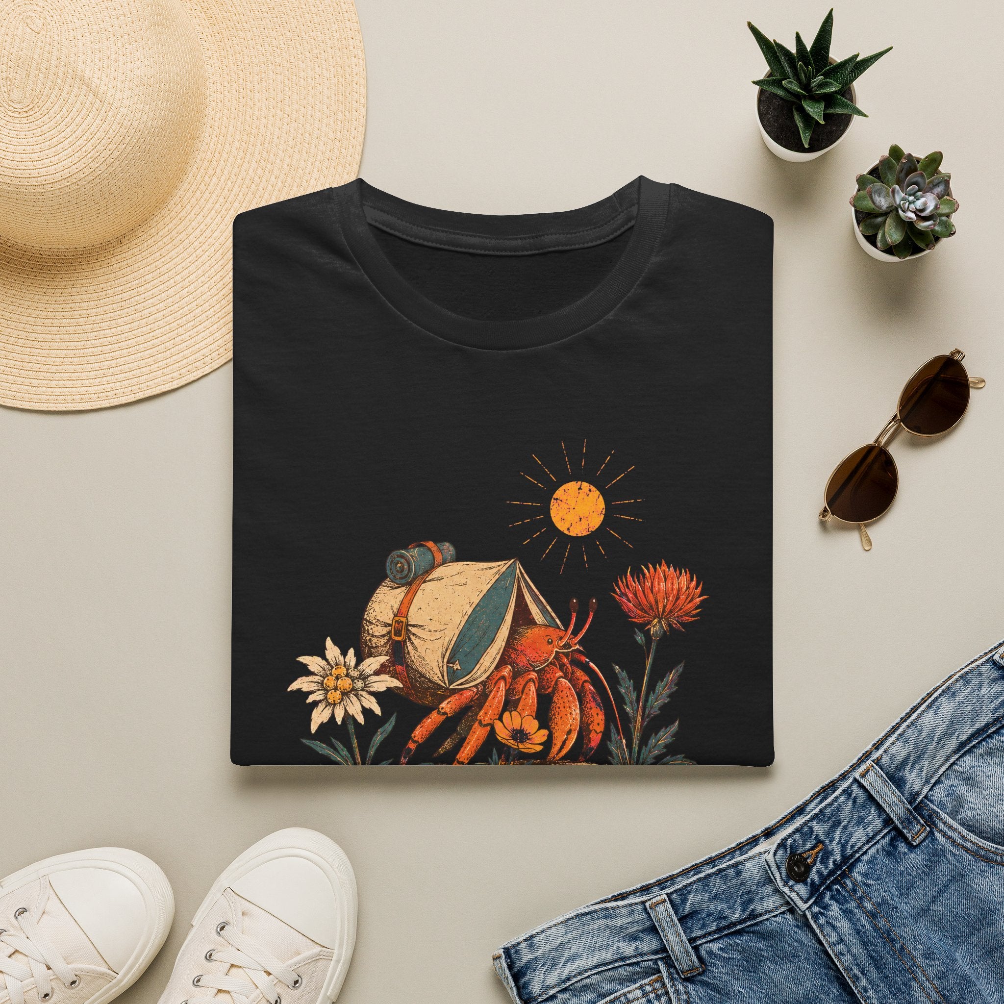 Einsiedlerkrebs mit Zelt T-Shirt