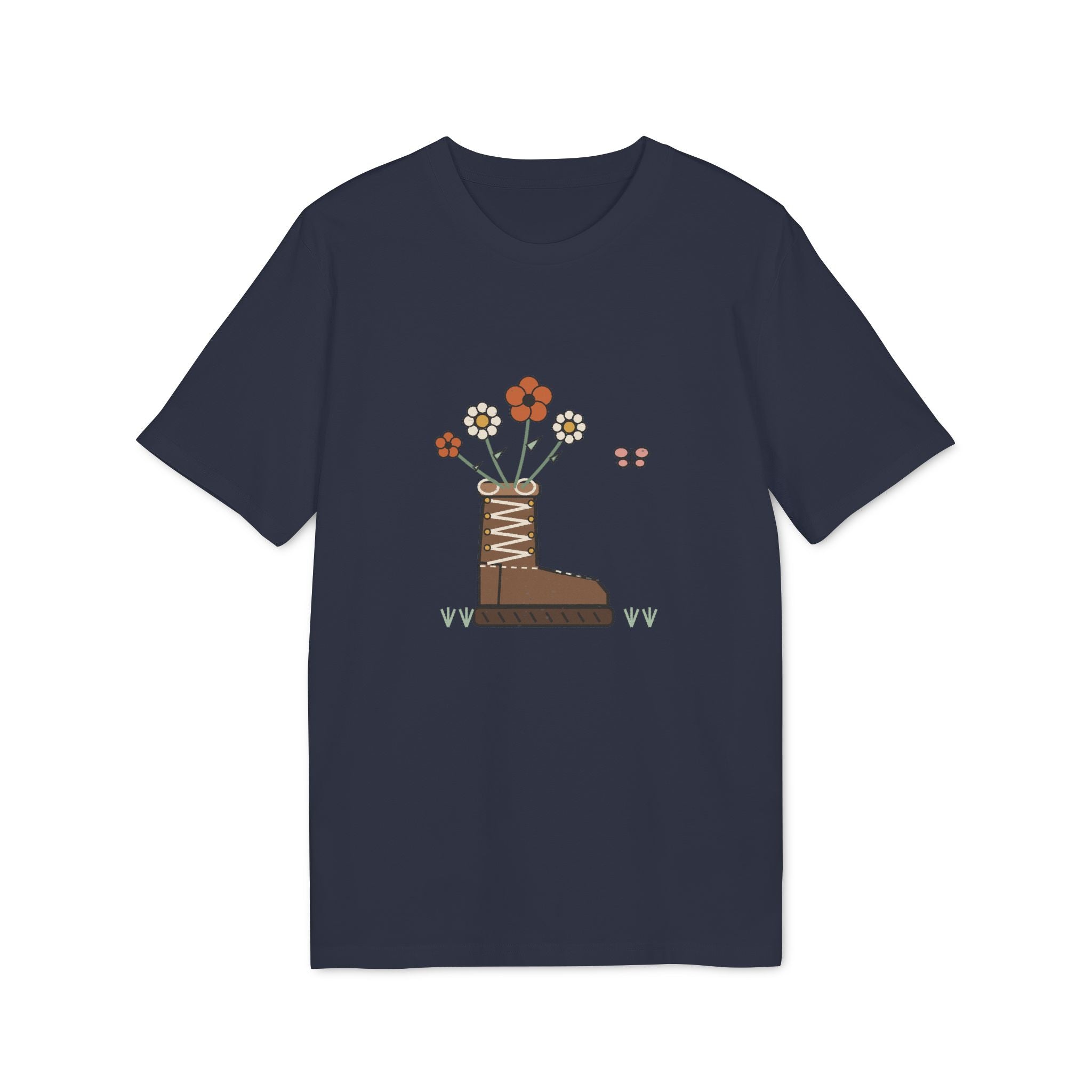 Blumen-Wanderschuh T-shirt