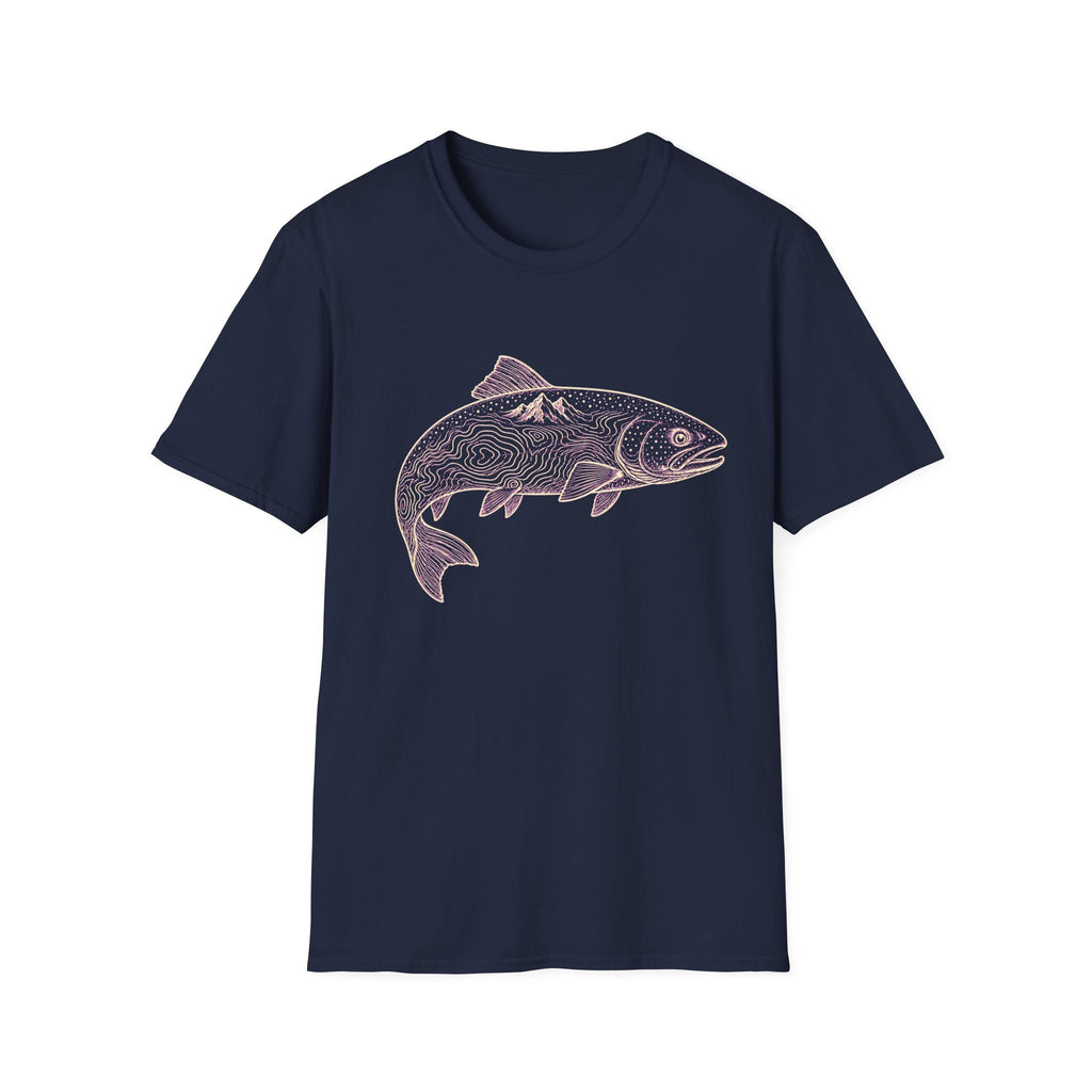 Höhenlinien-Forelle T-Shirt