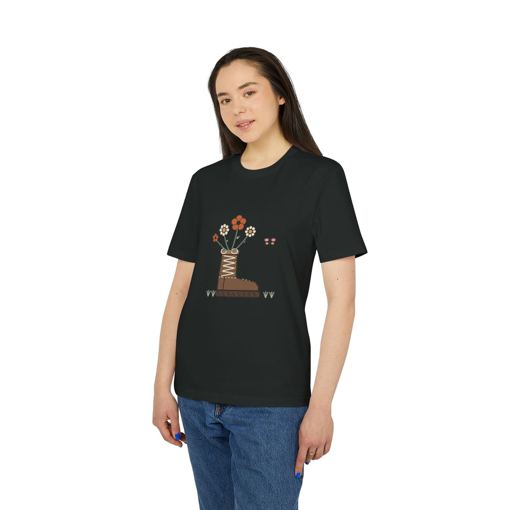 Blumen-Wanderschuh T-shirt