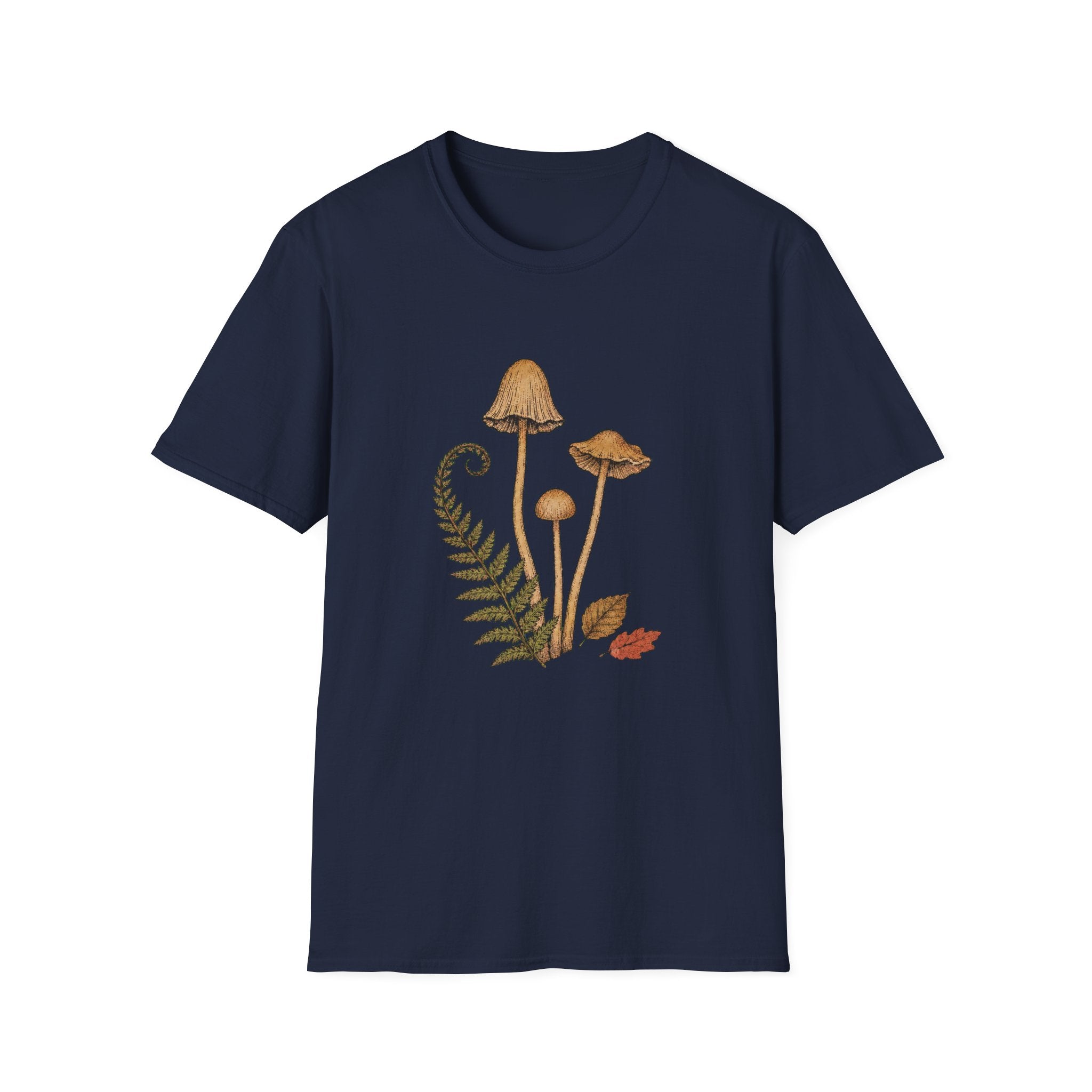 Herbstliche Waldpilze & Farn T-Shirt
