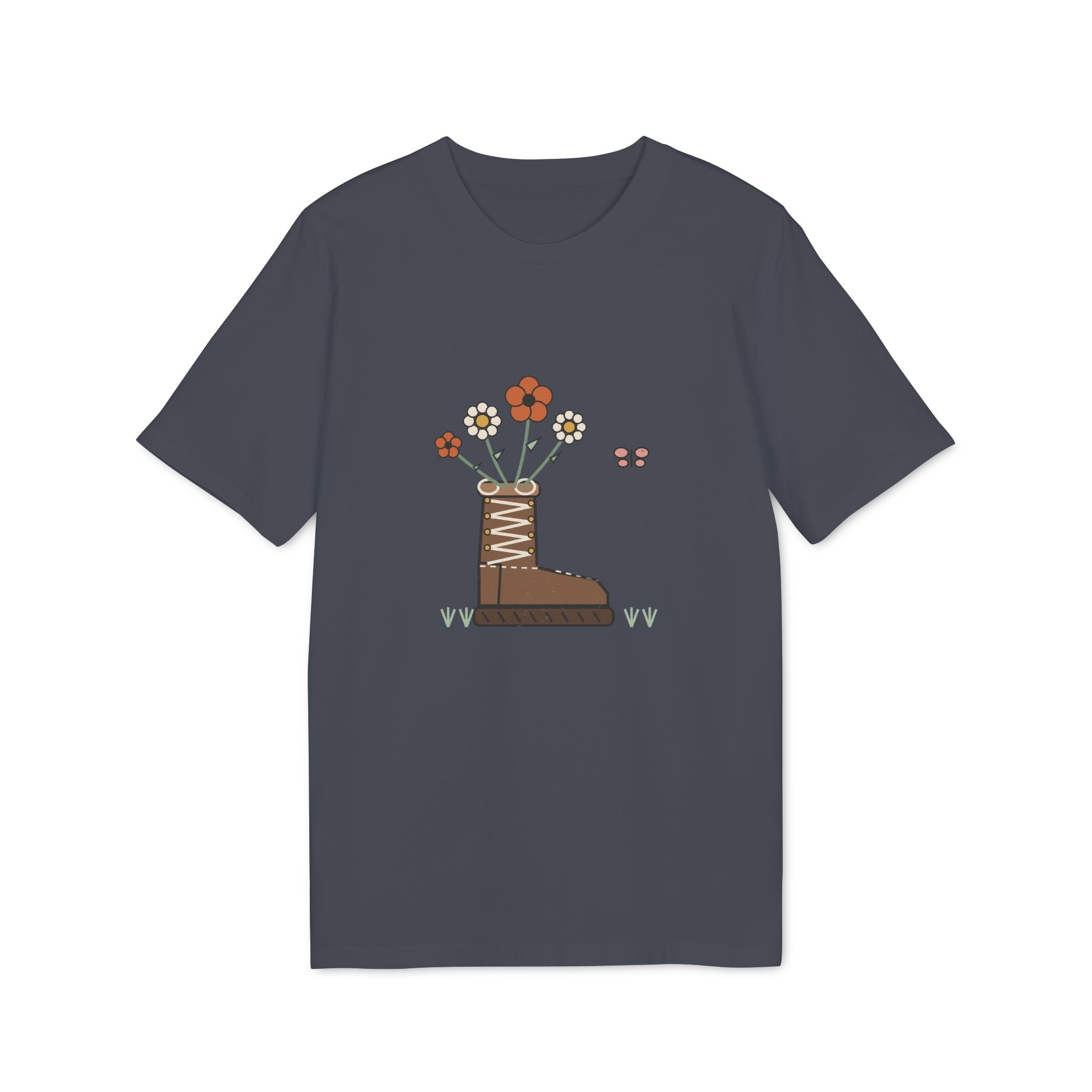 Blumen-Wanderschuh T-shirt