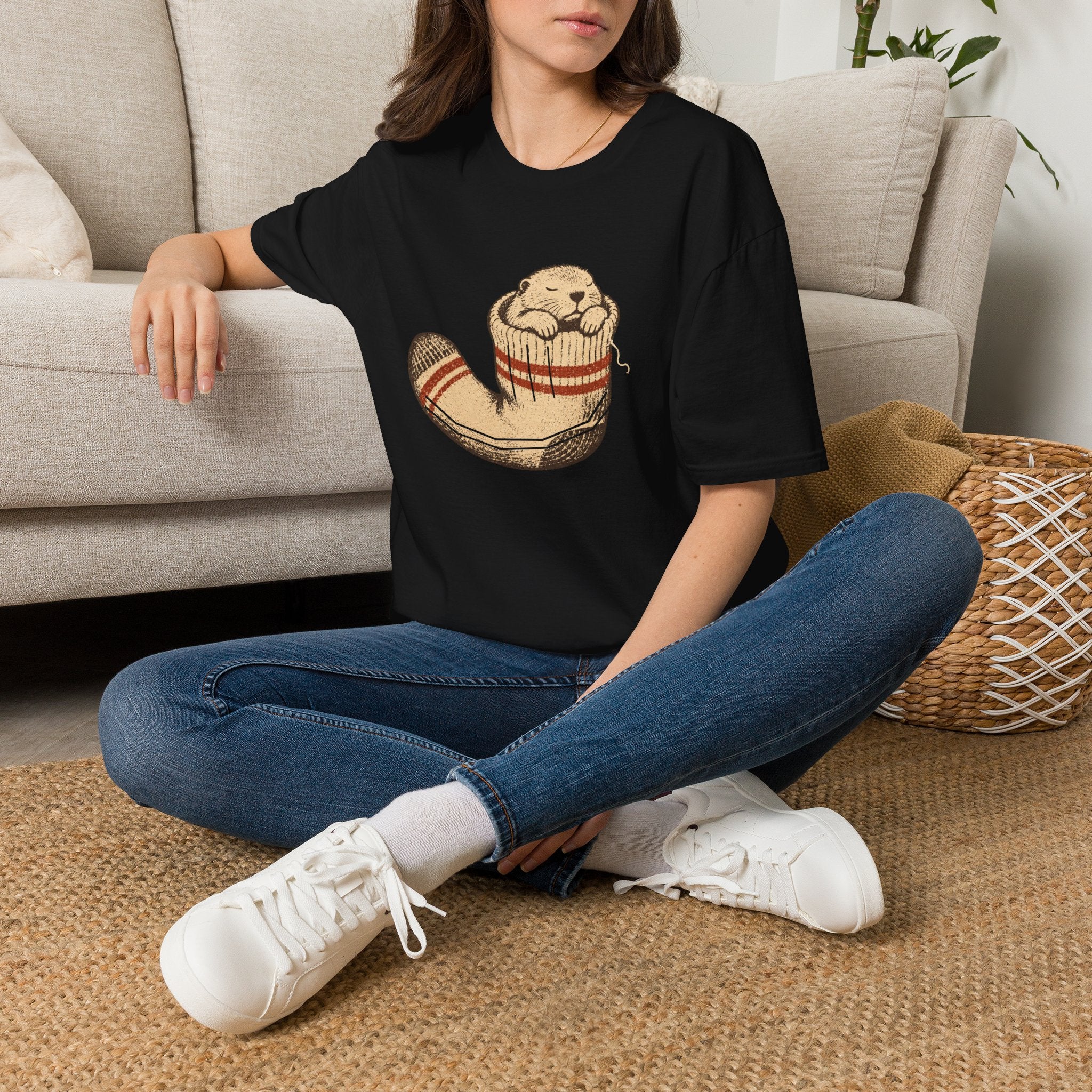 Murmeltier in Wandersocke T-Shirt