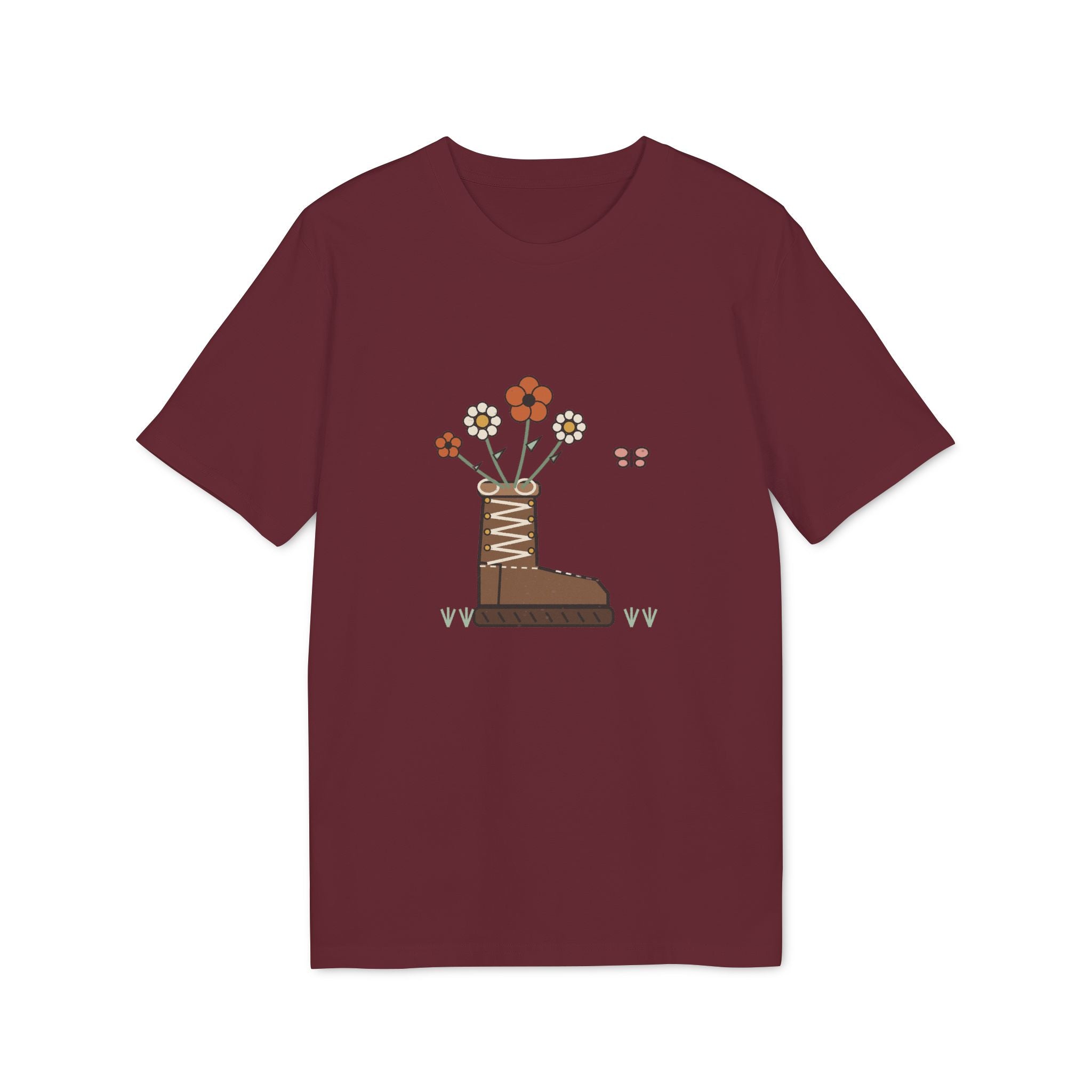 Blumen-Wanderschuh T-shirt