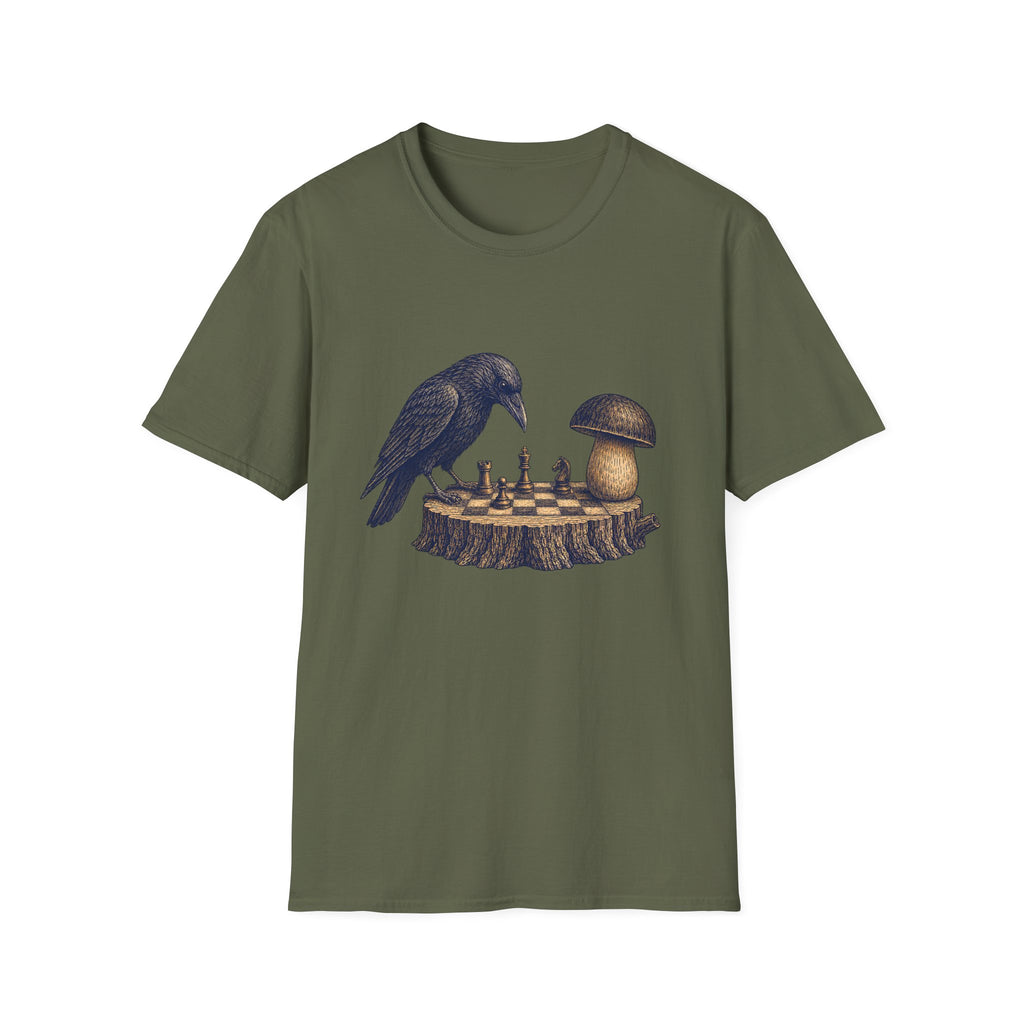 krähe gegen Pilz T-Shirt