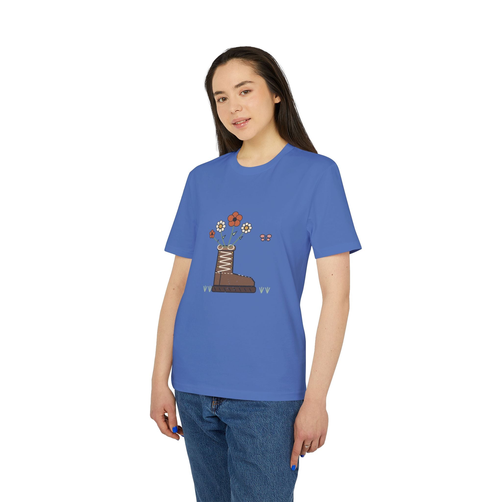 Blumen-Wanderschuh T-shirt