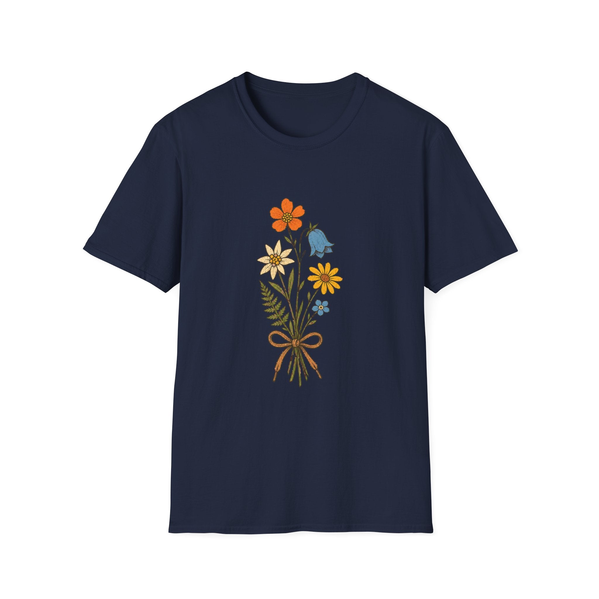Alpenblumen-Strauß mit Schnürsenkel T-Shirt