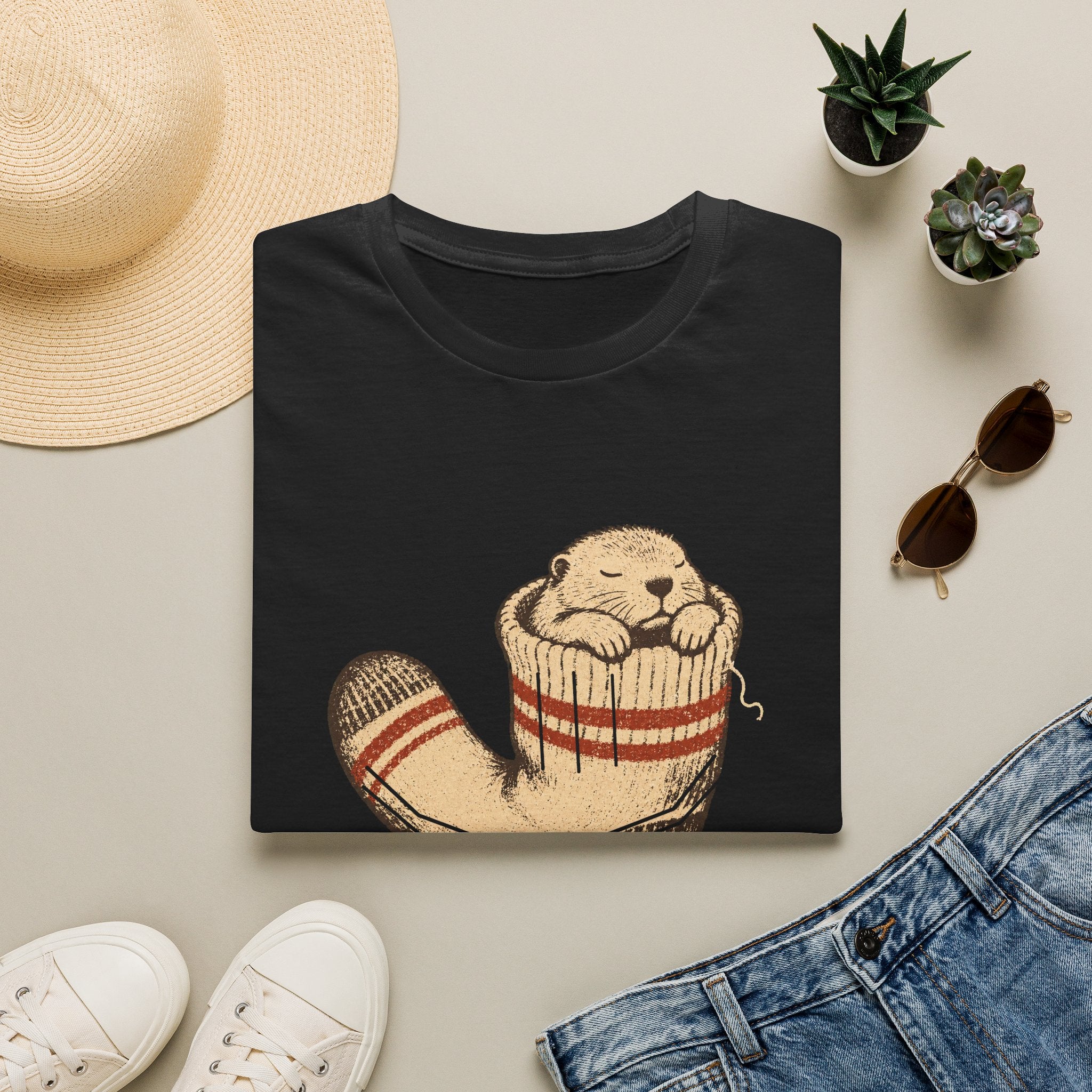 Murmeltier in Wandersocke T-Shirt