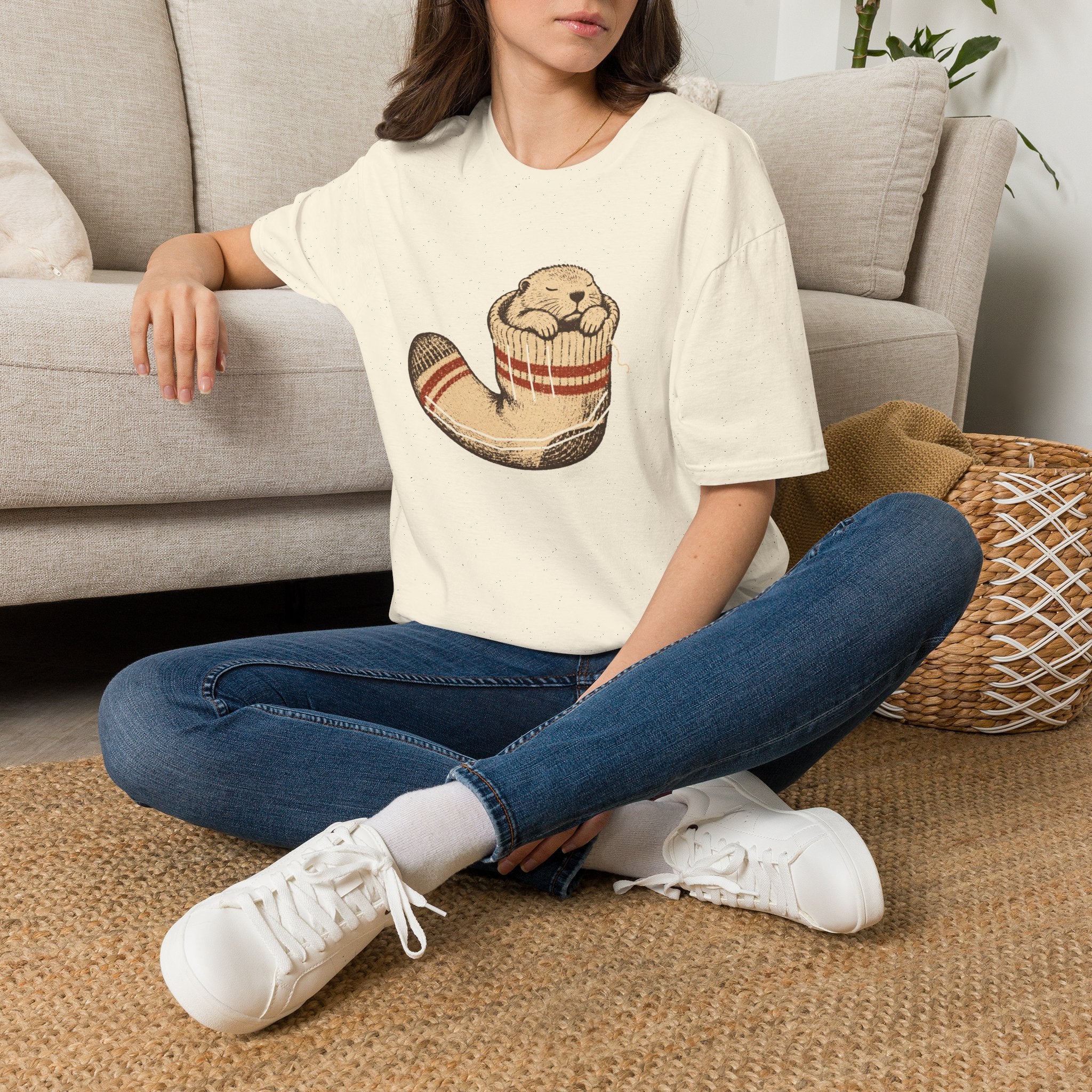 Murmeltier in Wandersocke T-Shirt