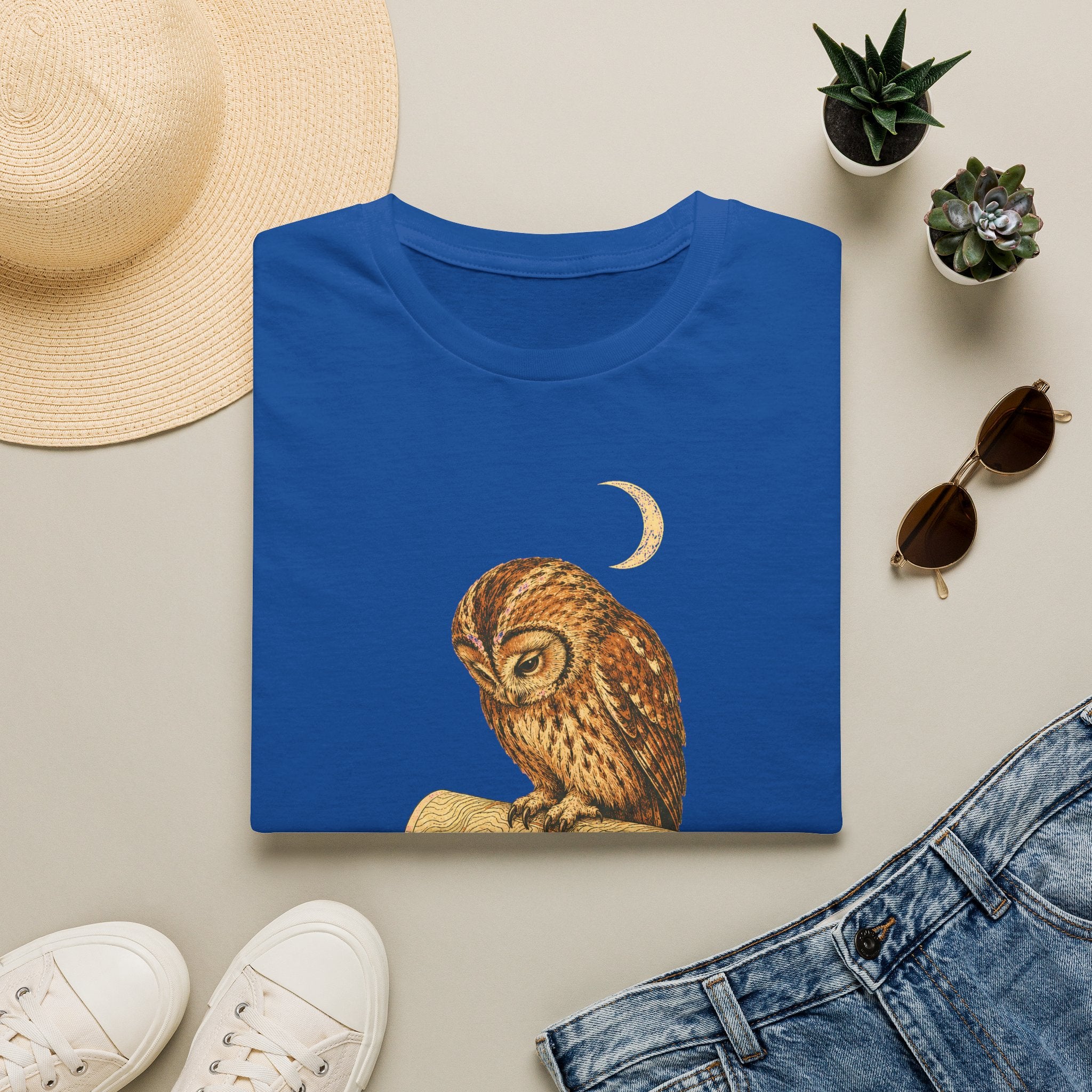 Eule mit Höhlenkarte T-Shirt
