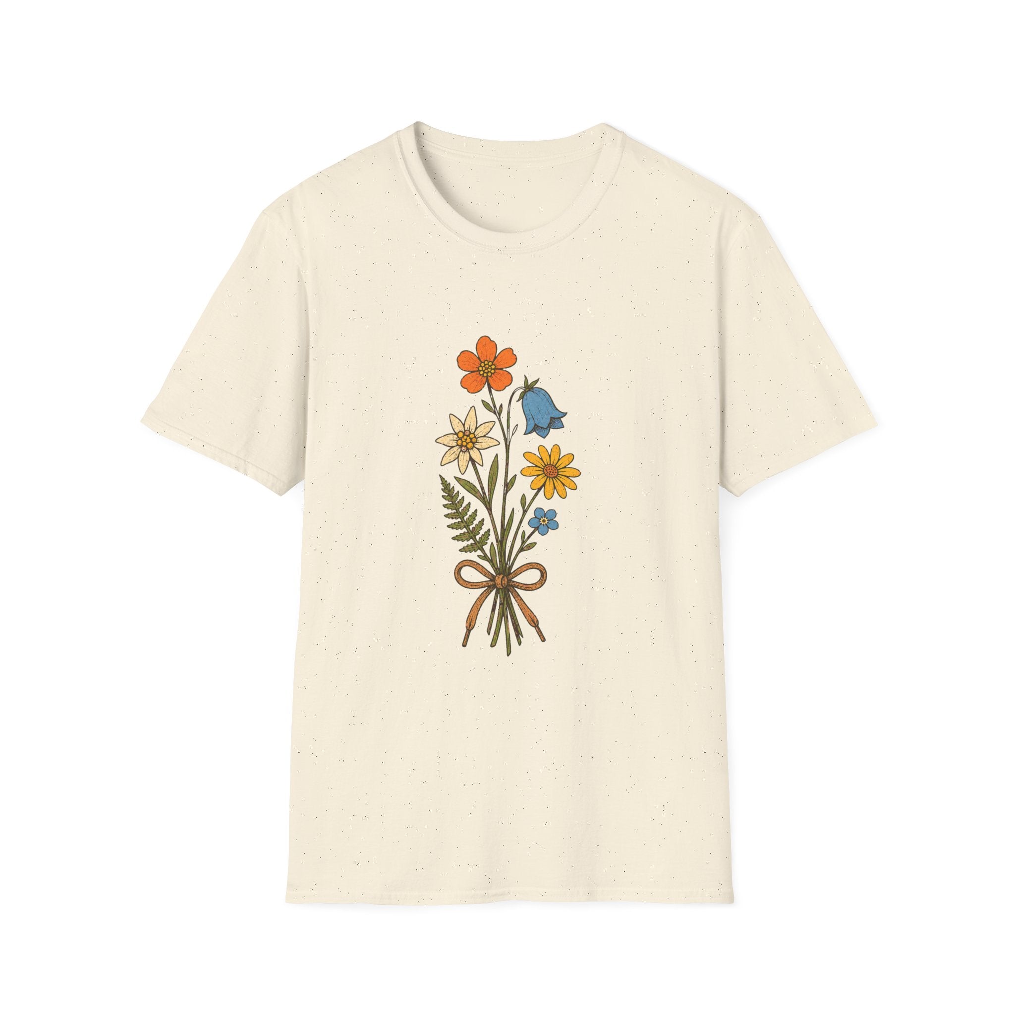 Alpenblumen-Strauß mit Schnürsenkel T-Shirt