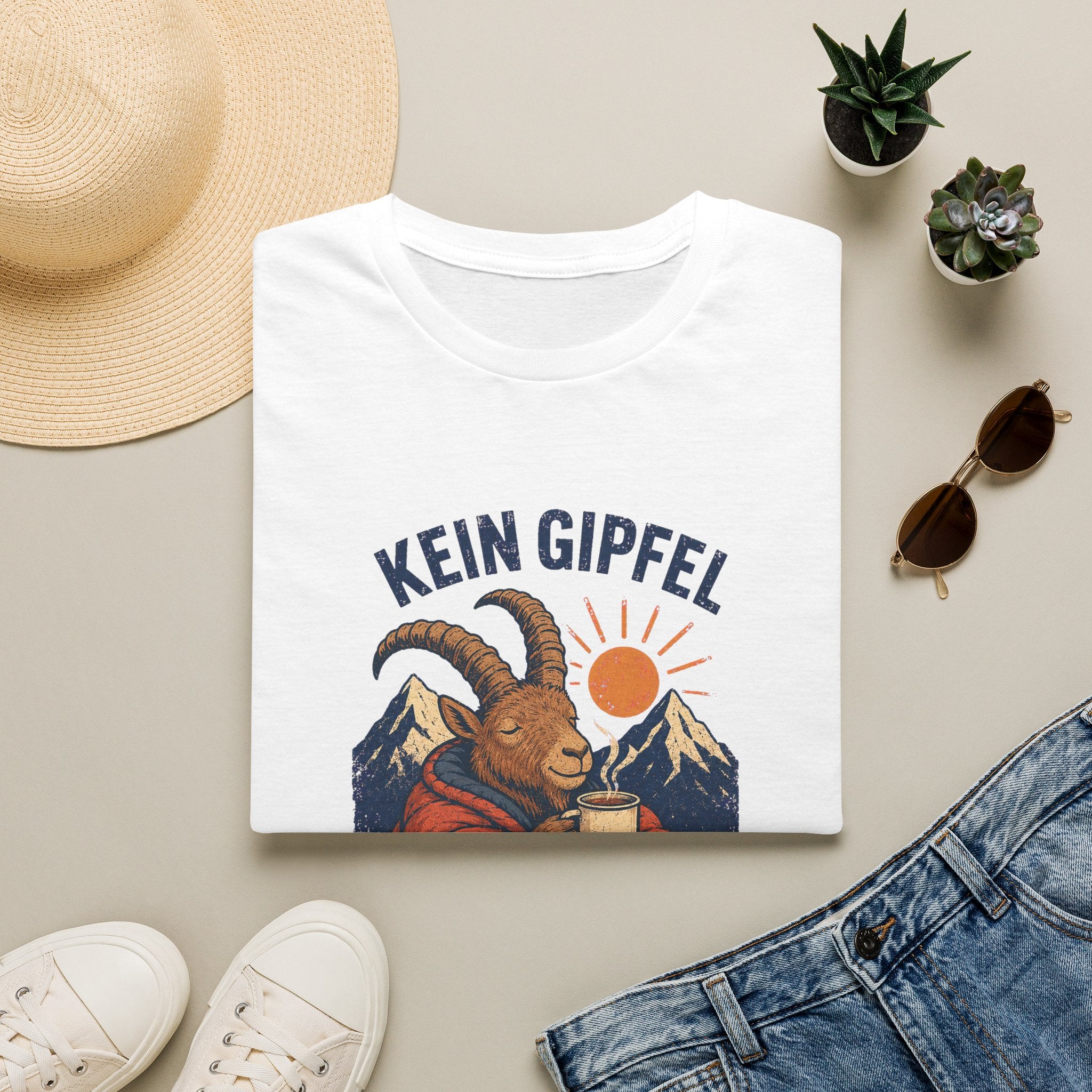 Kein Gipfel vor Kaffee T-Shirt