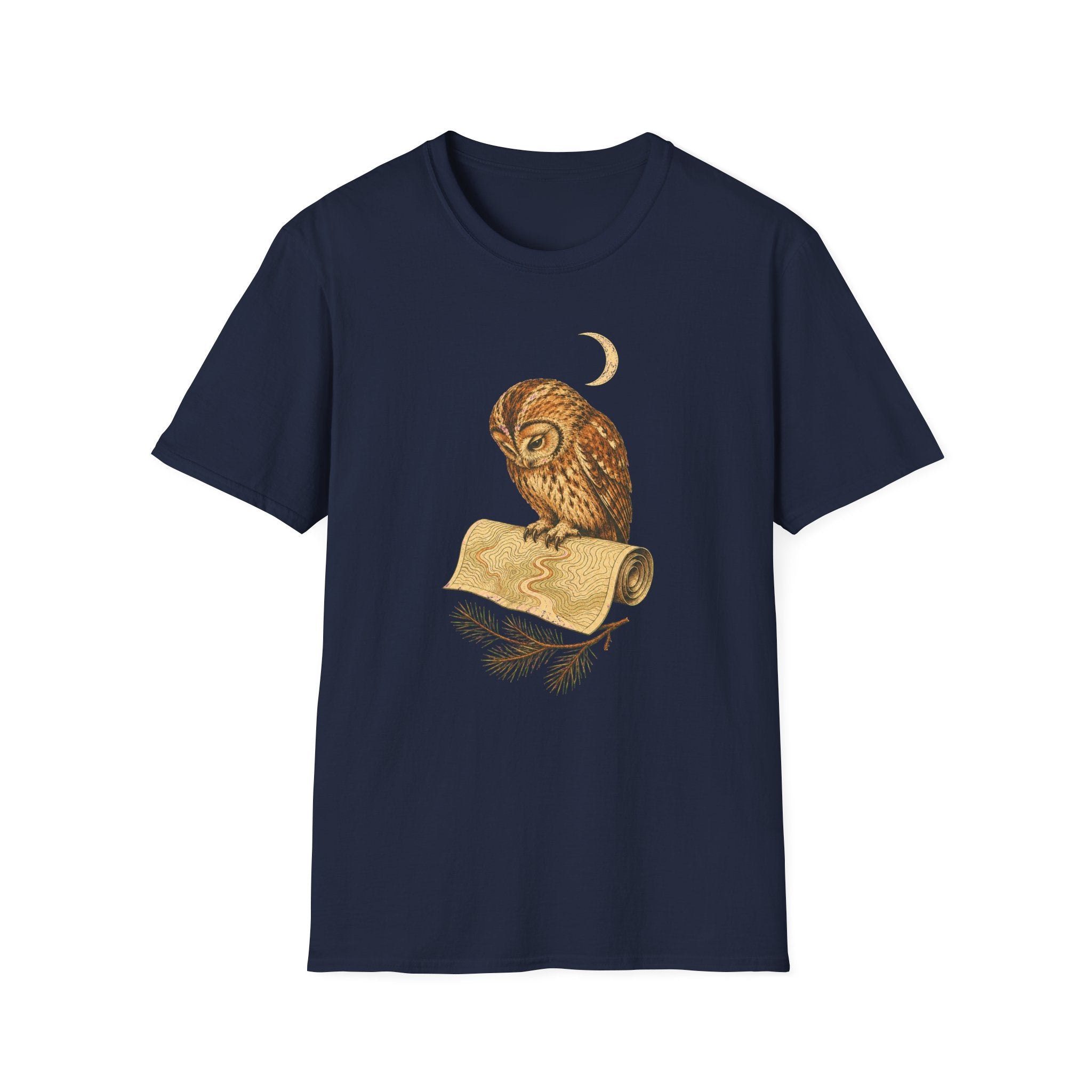 Eule mit Höhlenkarte T-Shirt