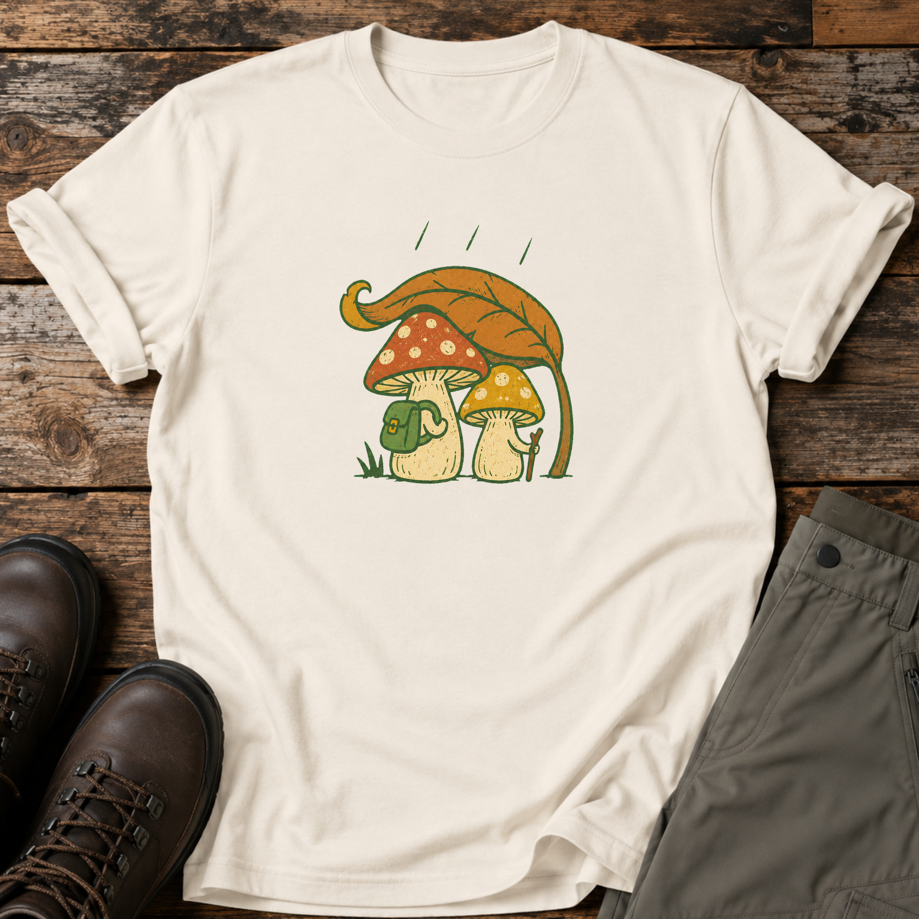 Pilze unterm Blatt T-shirt