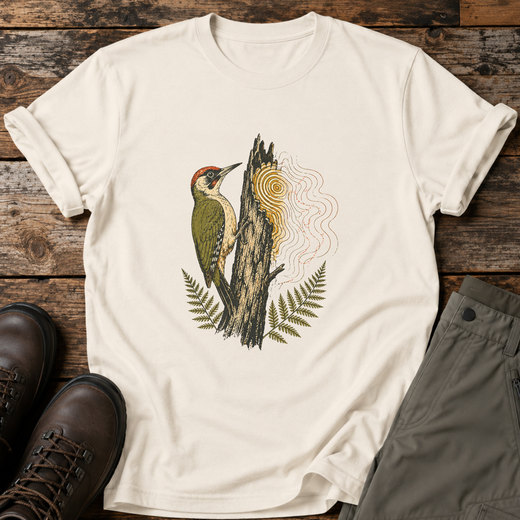 Grünspecht am Stamm T-shirt