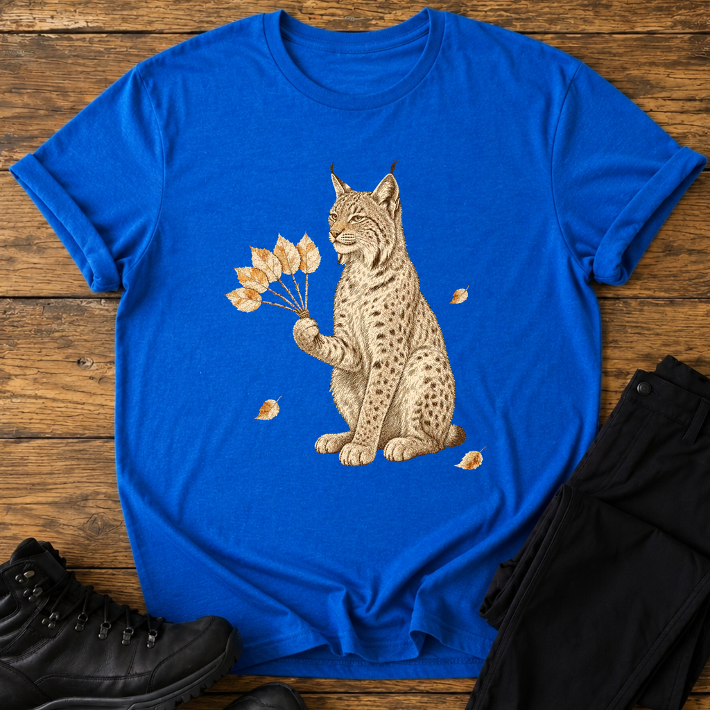 Luchs mit Birkenfächer T-Shirt