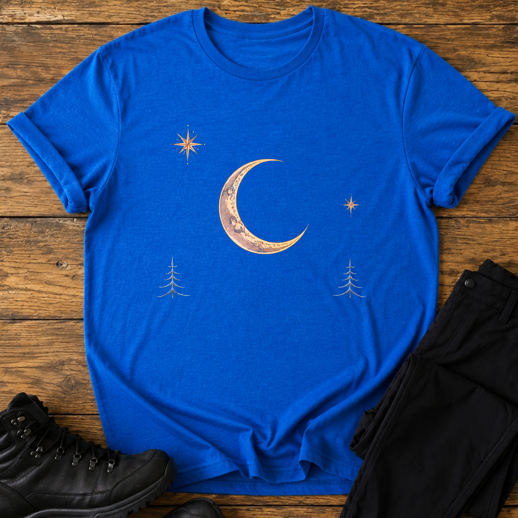 Mondnacht über den Tannen T-Shirt