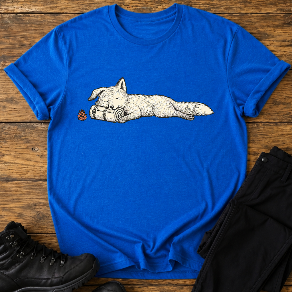 Schlafender Fuchs auf Rucksackrolle T-Shirt