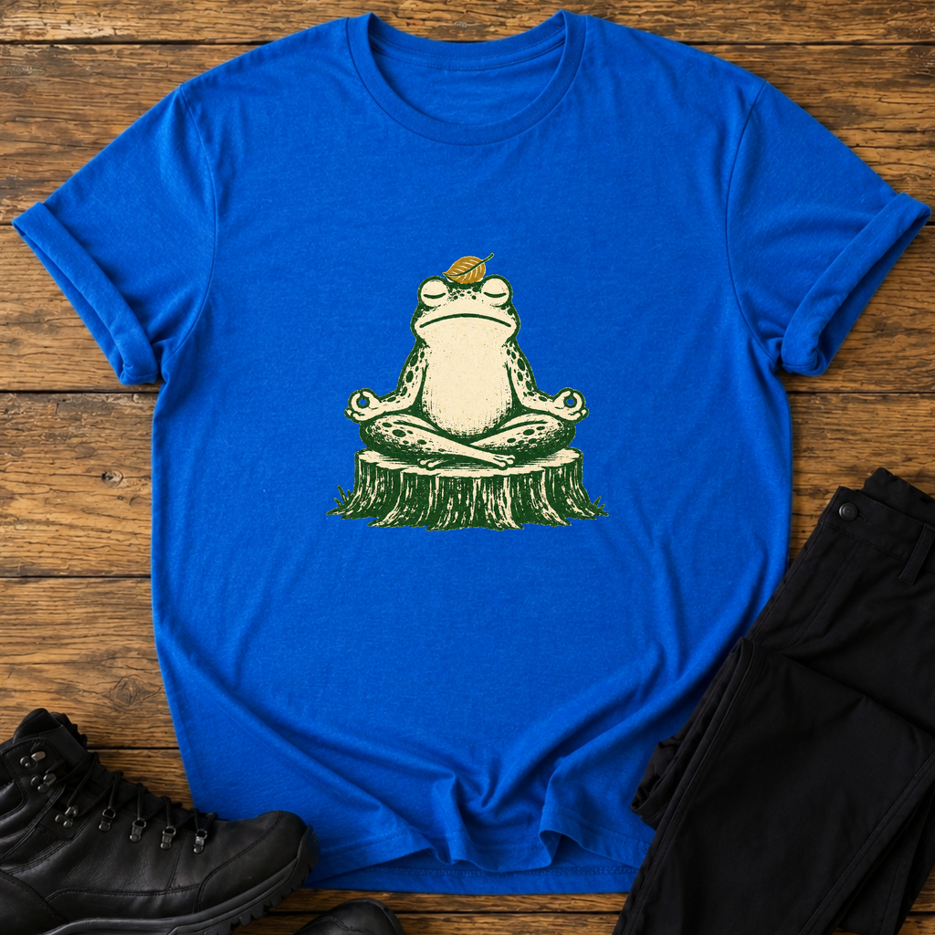 Zen-Modus – Meditierender Frosch T-Shirt