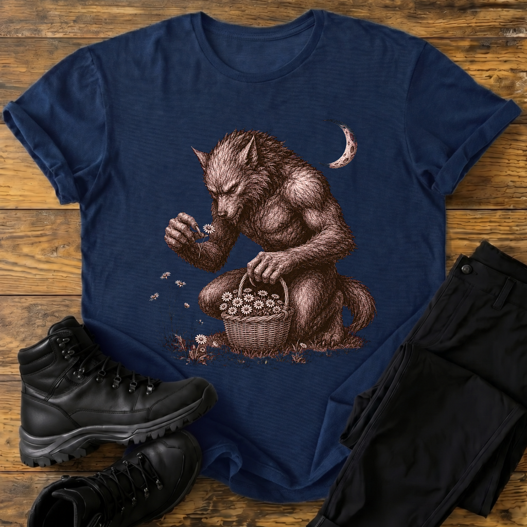 Werwolf Blumen T-Shirt