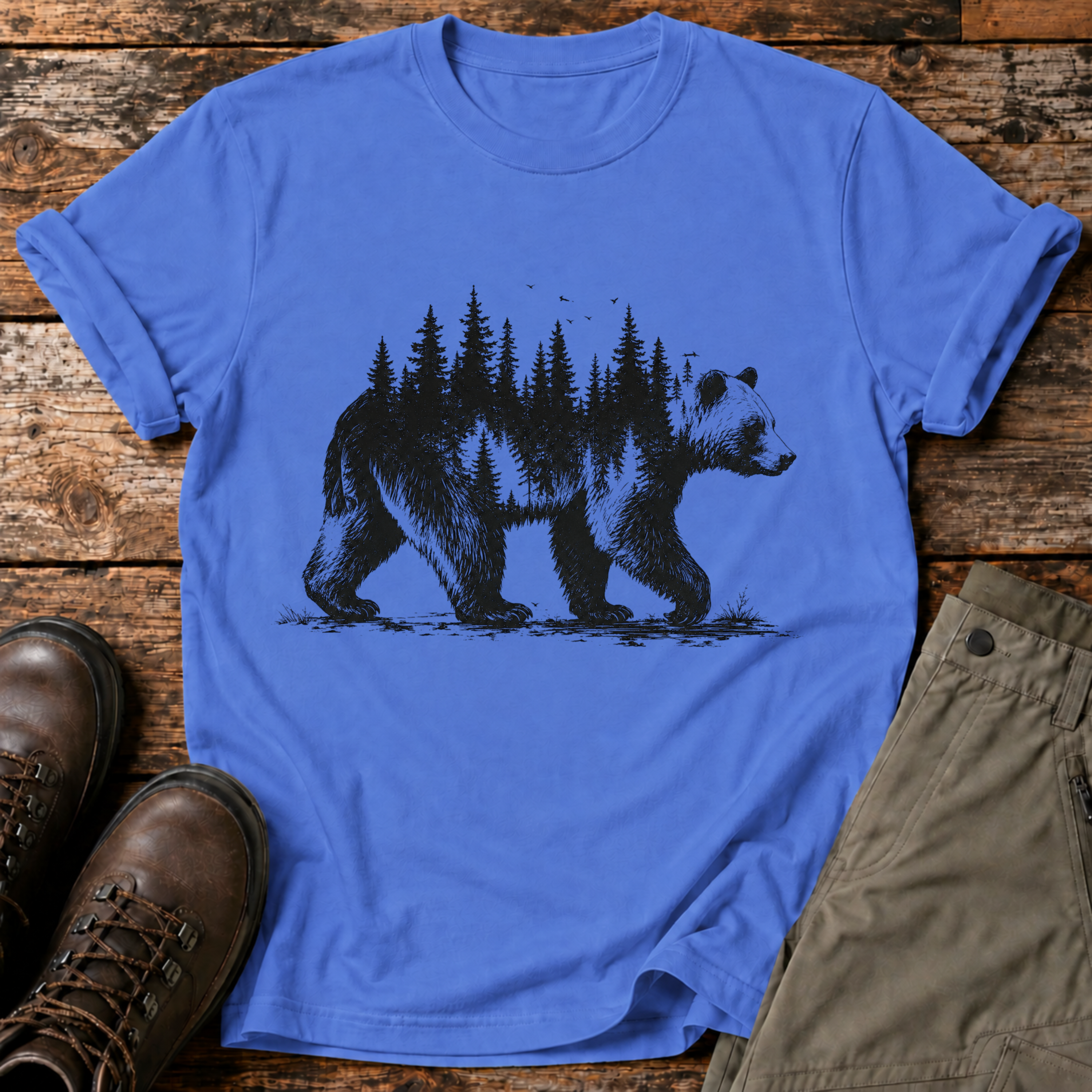 Waldbär-Silhouette T-shirt
