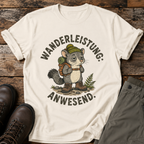 Wanderleistung. Anwesend. T-shirt