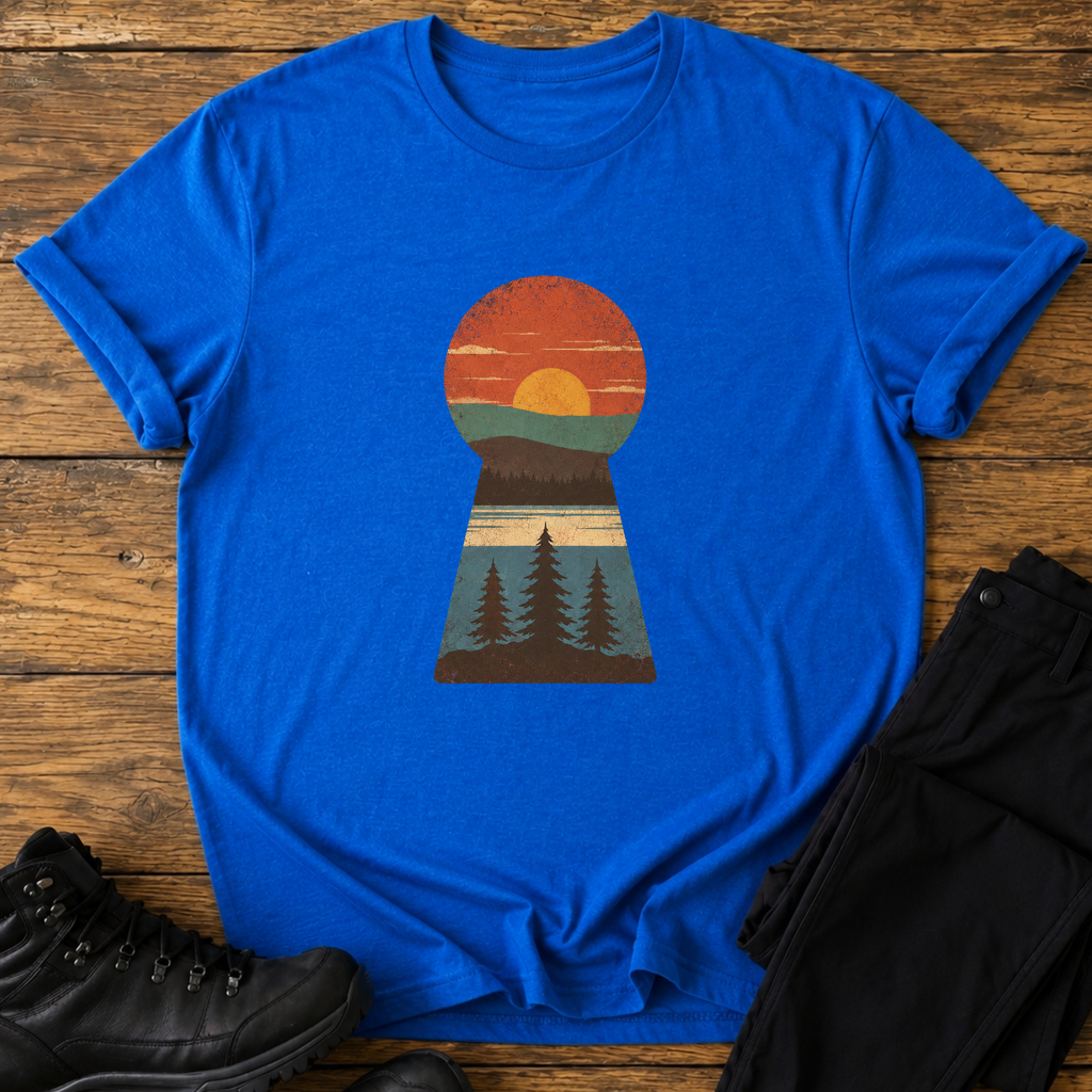 Wald im Schlüsselloch T-Shirt