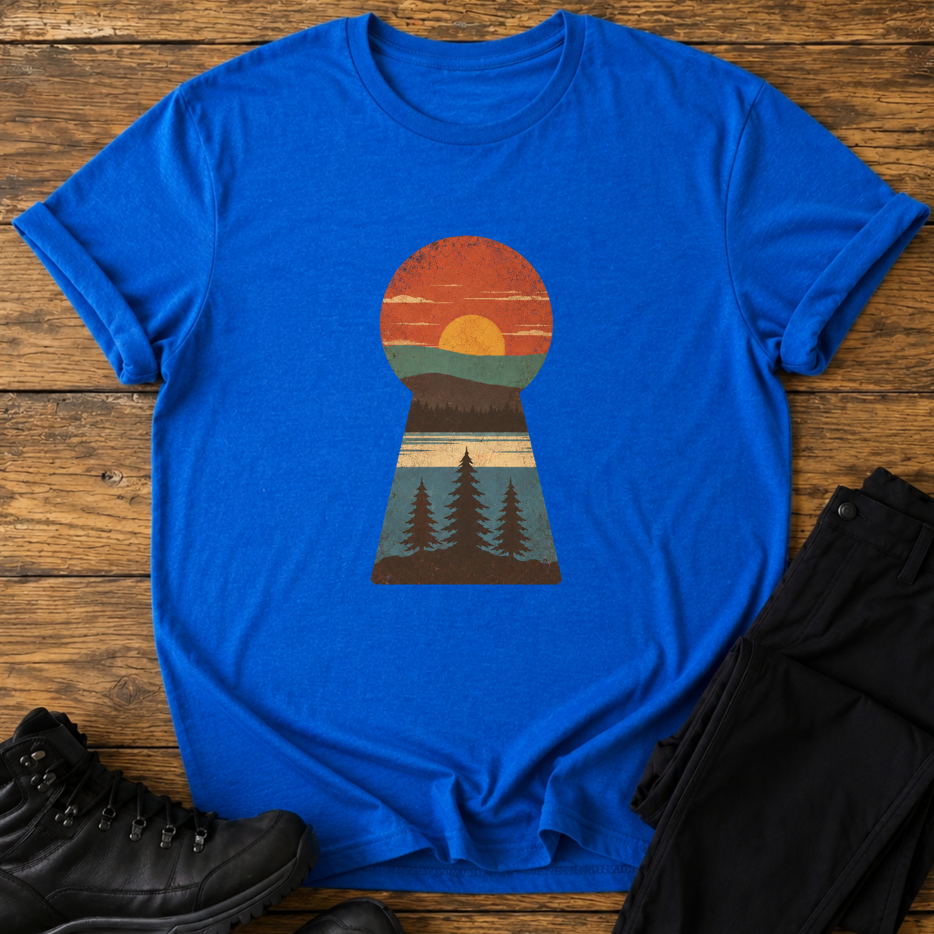 Wald im Schlüsselloch T-Shirt