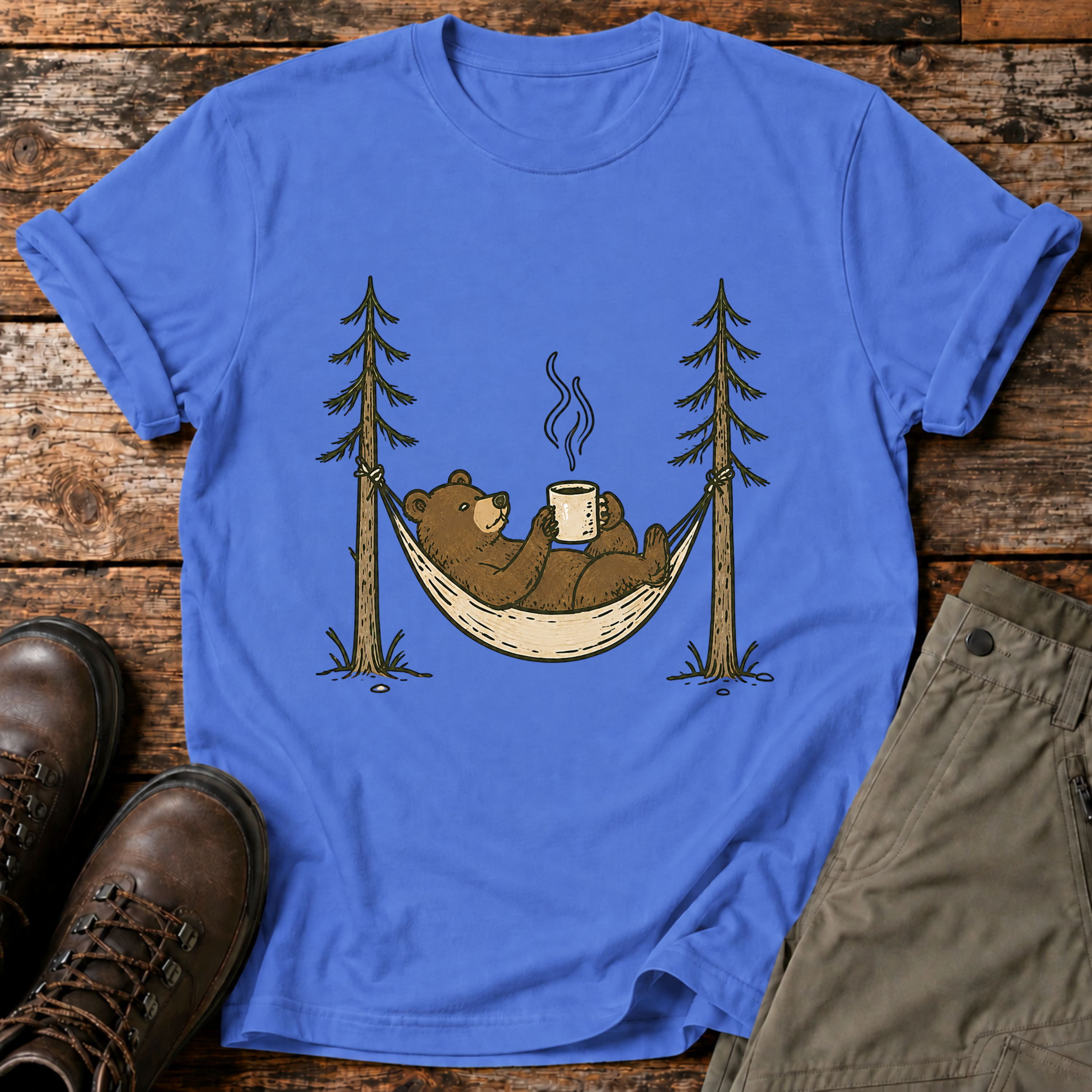 Gemütlicher Hängematten-Bär T-shirt