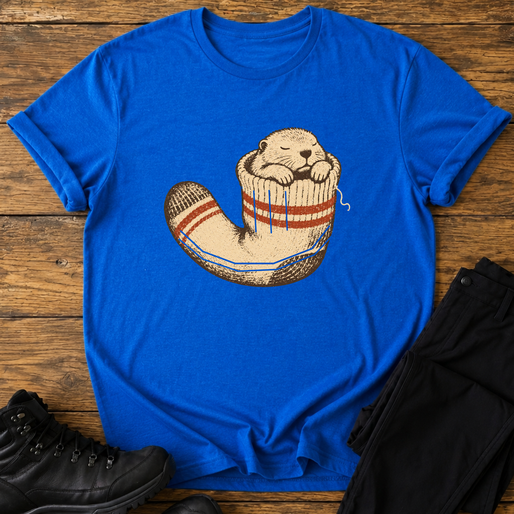 Murmeltier in Wandersocke T-Shirt