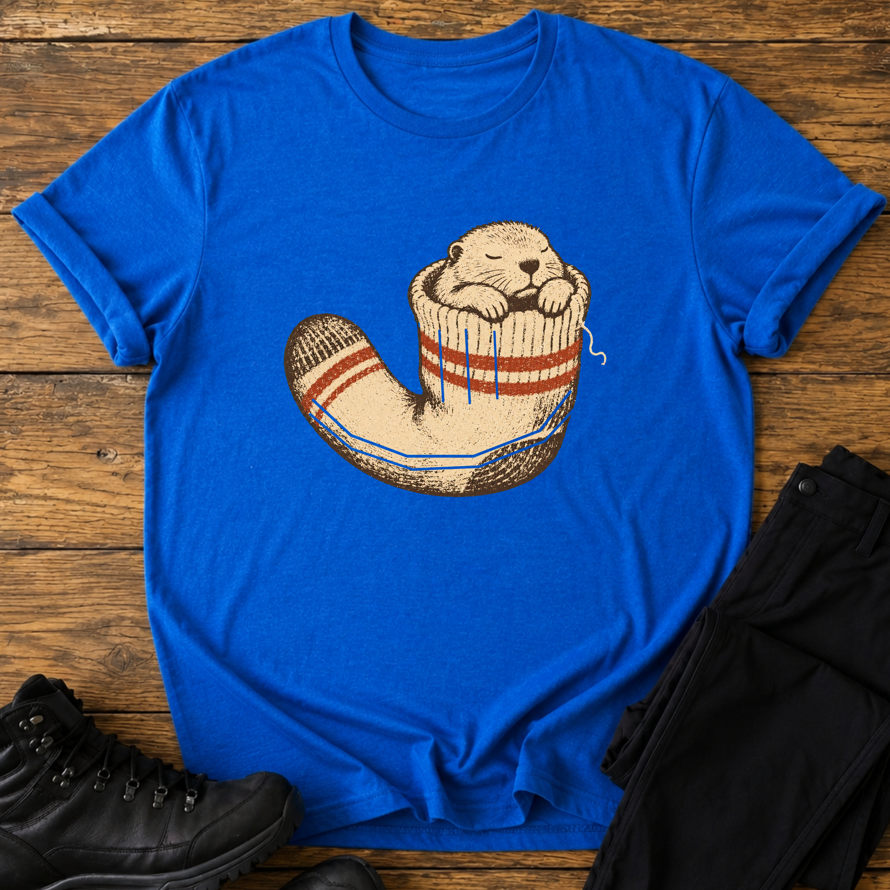 Murmeltier in Wandersocke T-Shirt