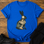 Hasen-Silhouette mit Berg T-Shirt
