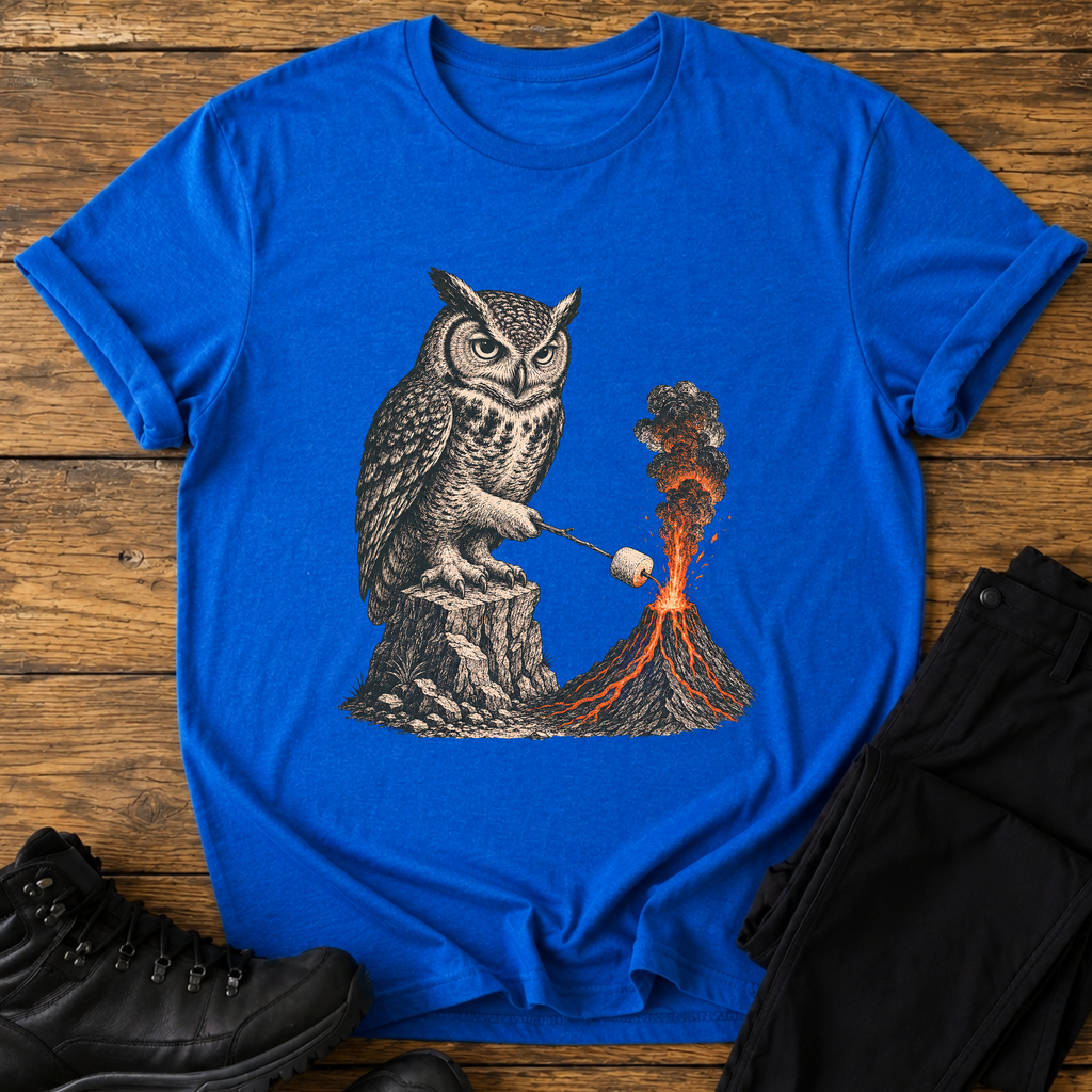 Eule am Vulkan T-Shirt