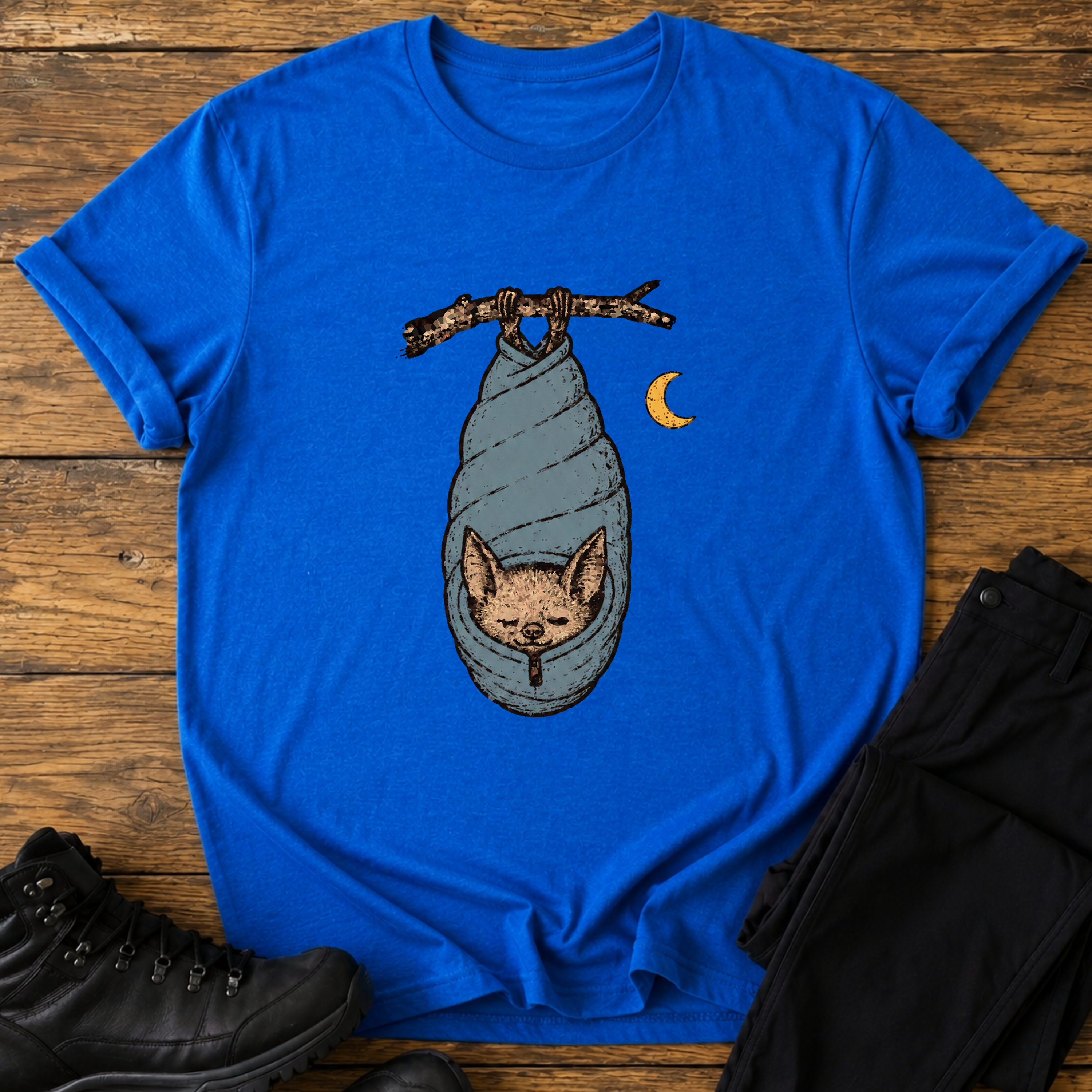 Fledermaus im Schlafsack