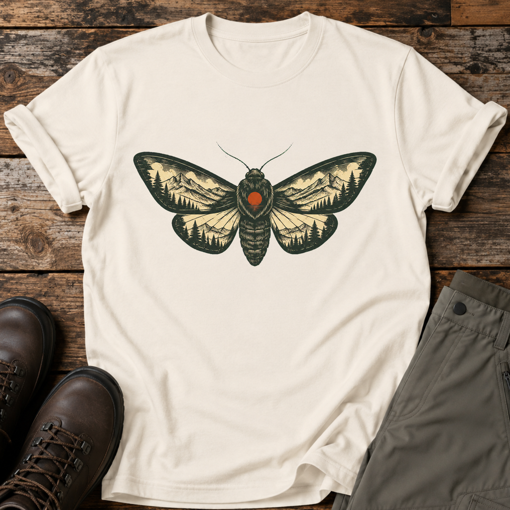 Motte in der Berglandschaft T-shirt