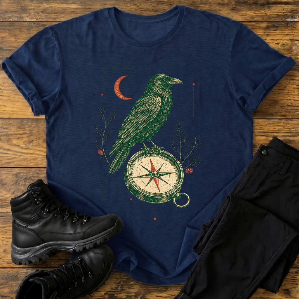 Der Kompass-Rabe T-Shirt
