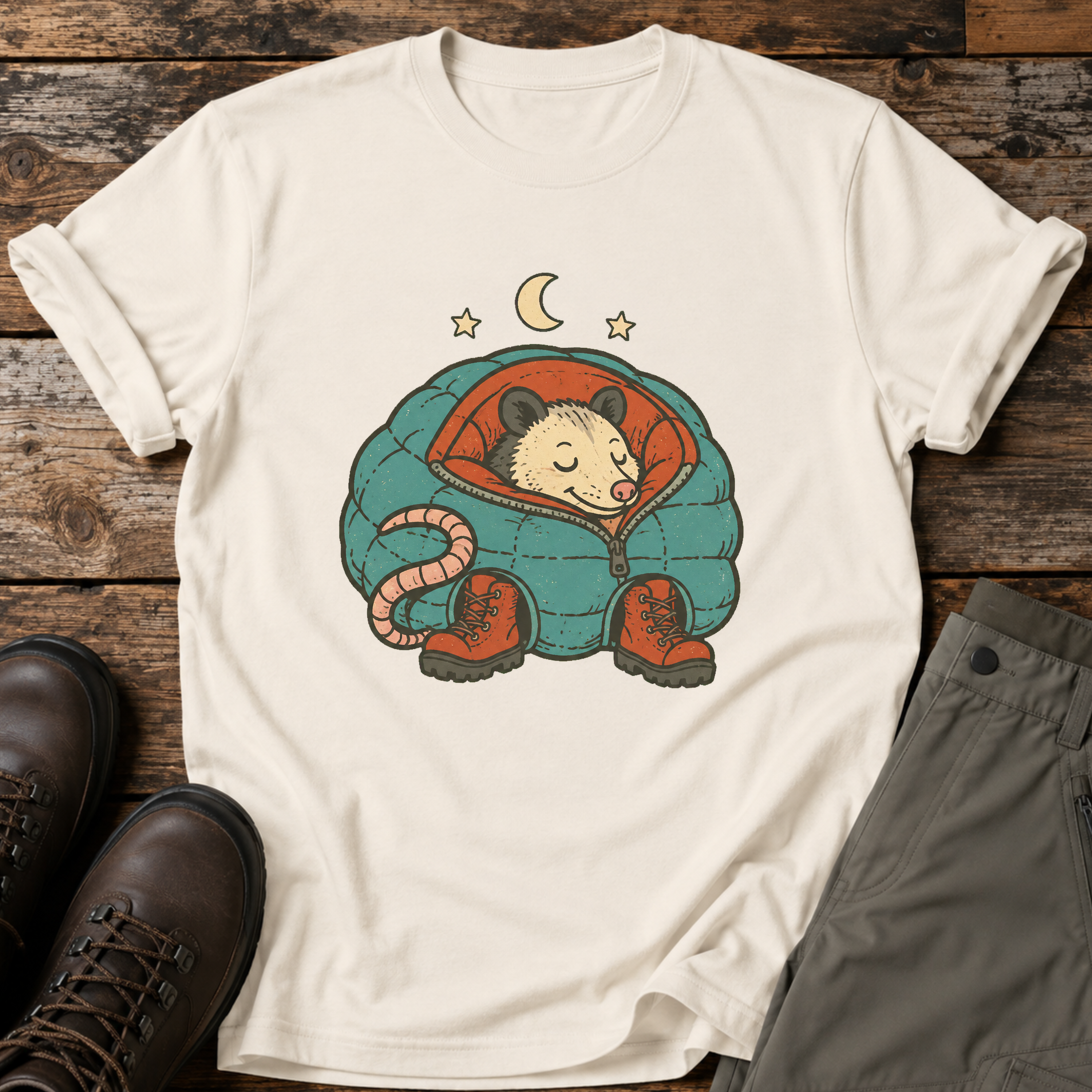 Opossum im Schlafsack T-shirt