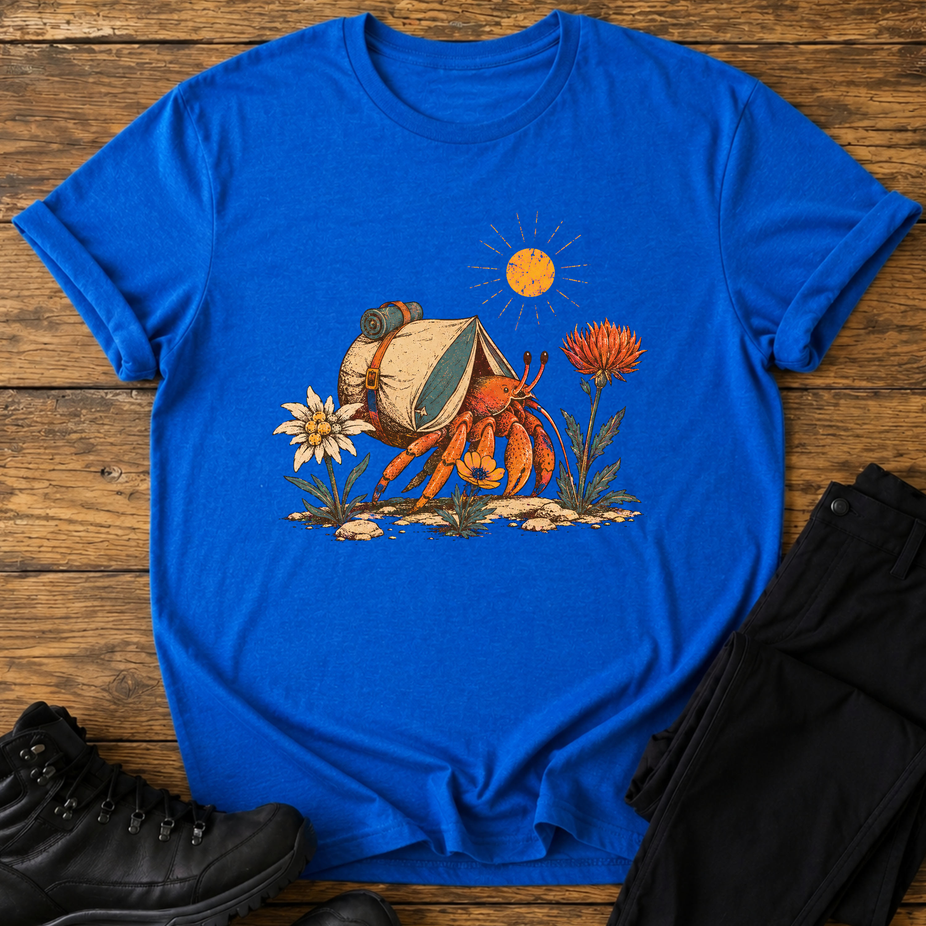 Einsiedlerkrebs mit Zelt T-Shirt