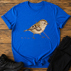 Wintergoldhähnchen mit Wanderstock T-Shirt