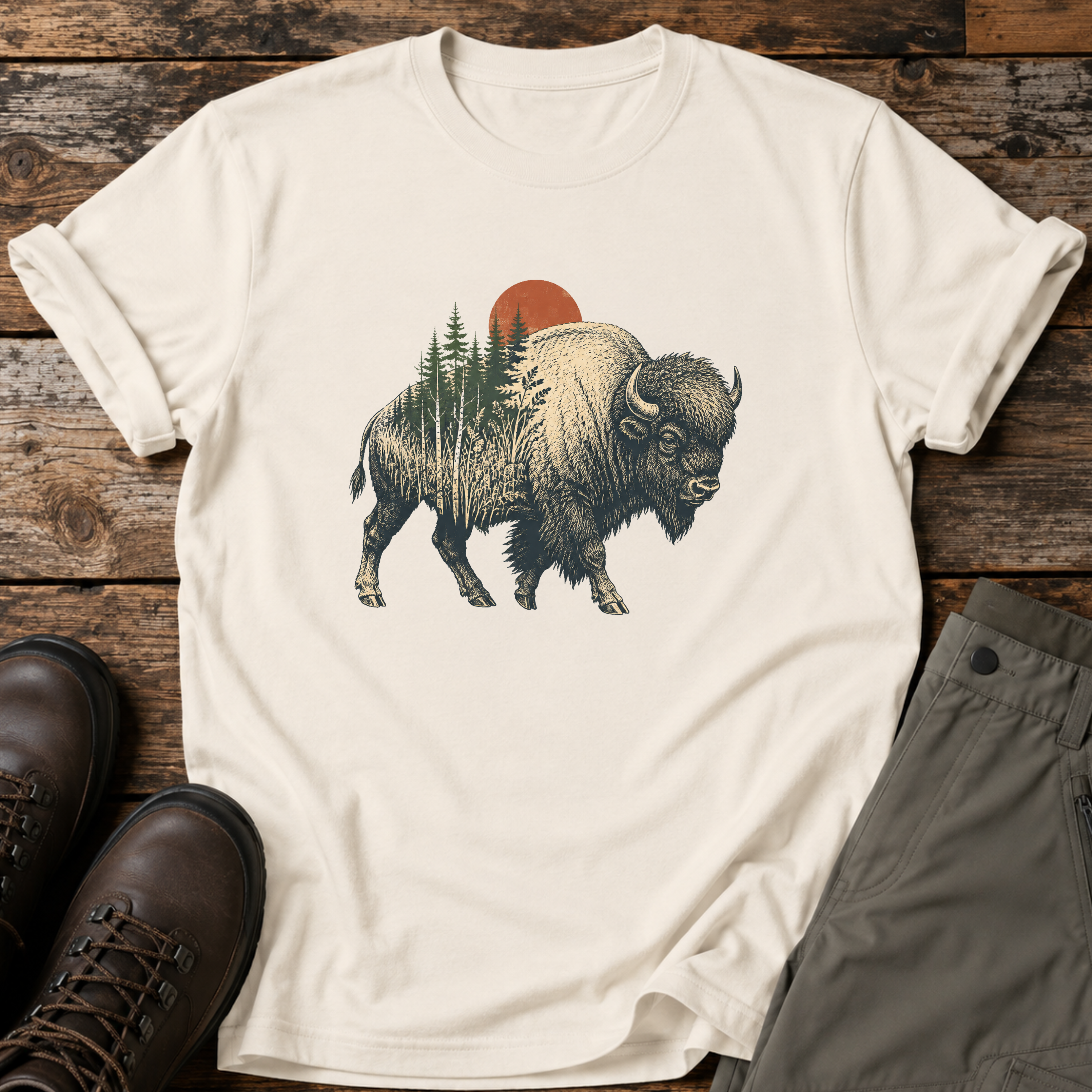 Wanderlust Bison T-shirt