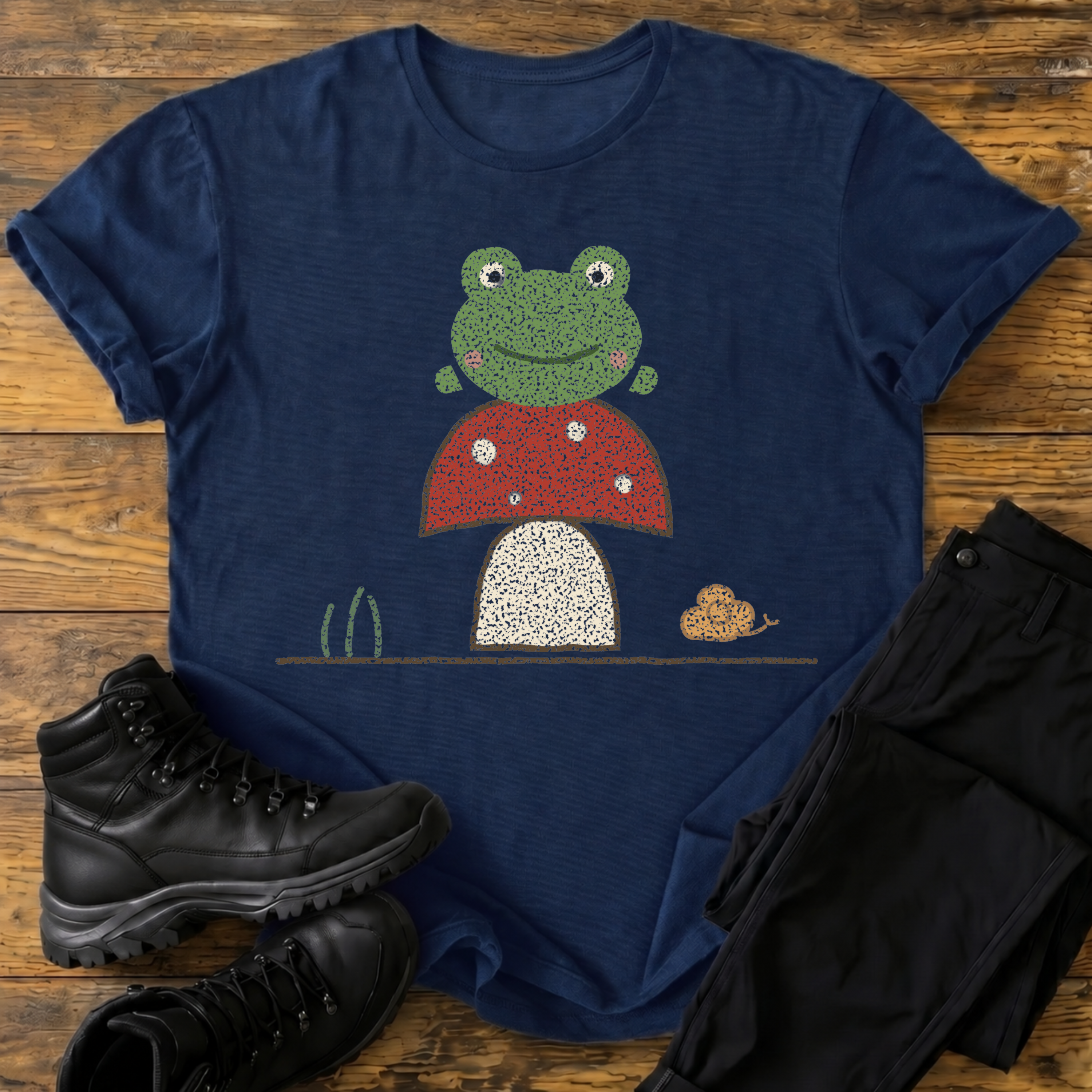 Frosch auf dem Pilzthron T-Shirt