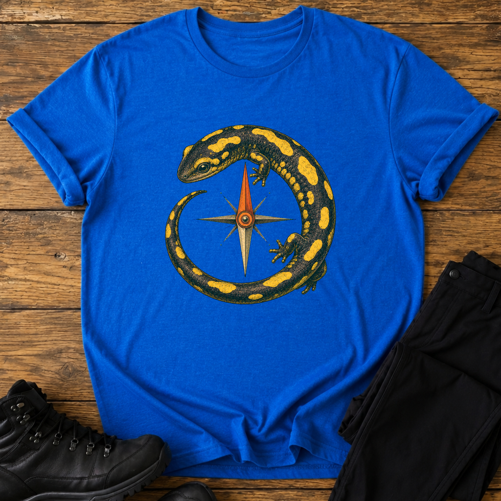 Feuersalamander und Kompass T-Shirt