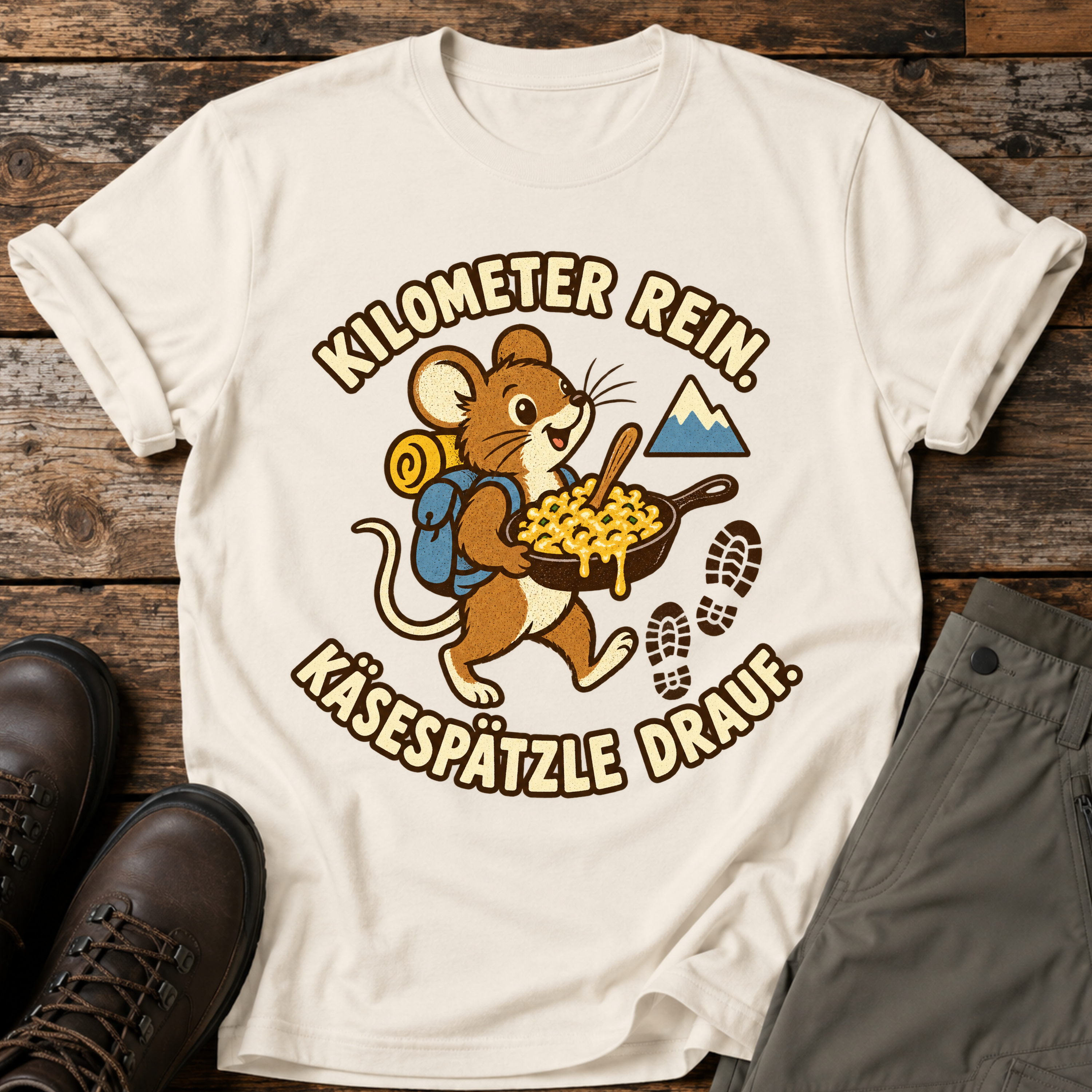 Kilometer rein , Käsespätzle drauf T-shirt