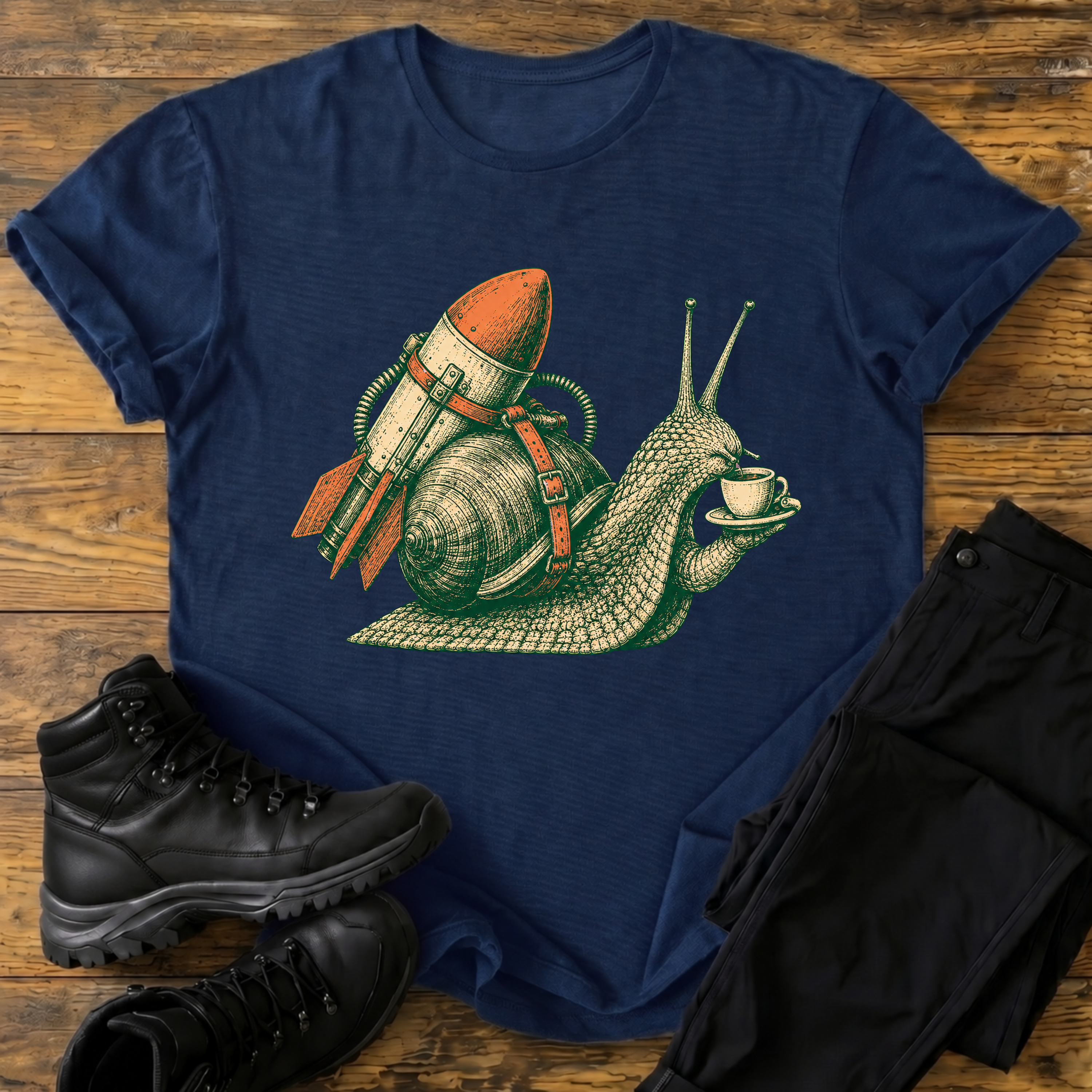 Raketen Schnecke T-Shirt