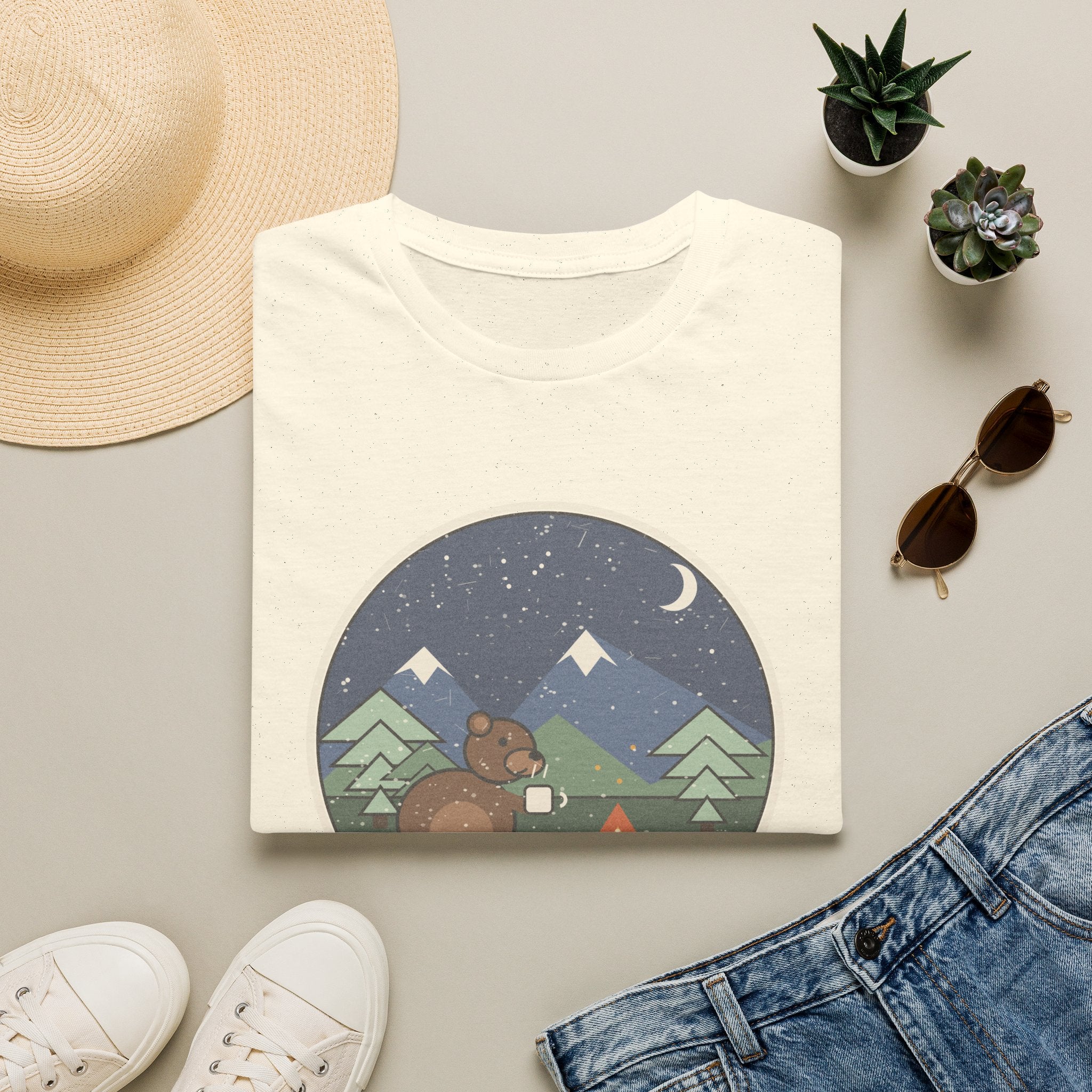 Bär am Lagerfeuer T-Shirt