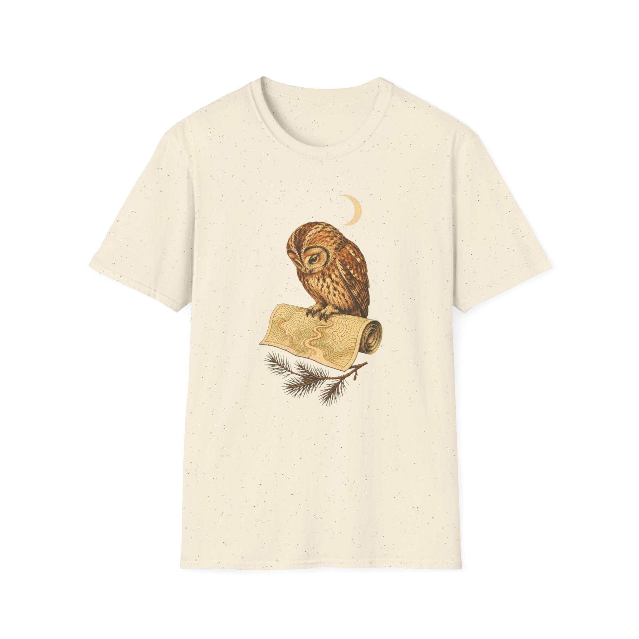 Eule mit Höhlenkarte T-Shirt