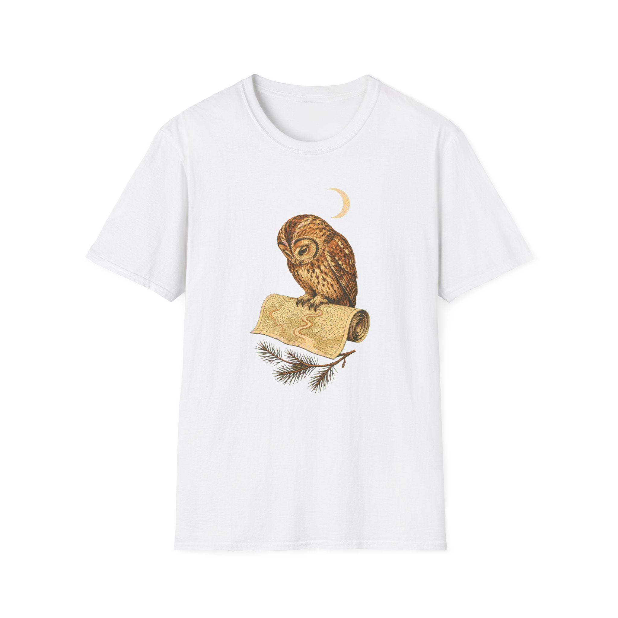 Eule mit Höhlenkarte T-Shirt