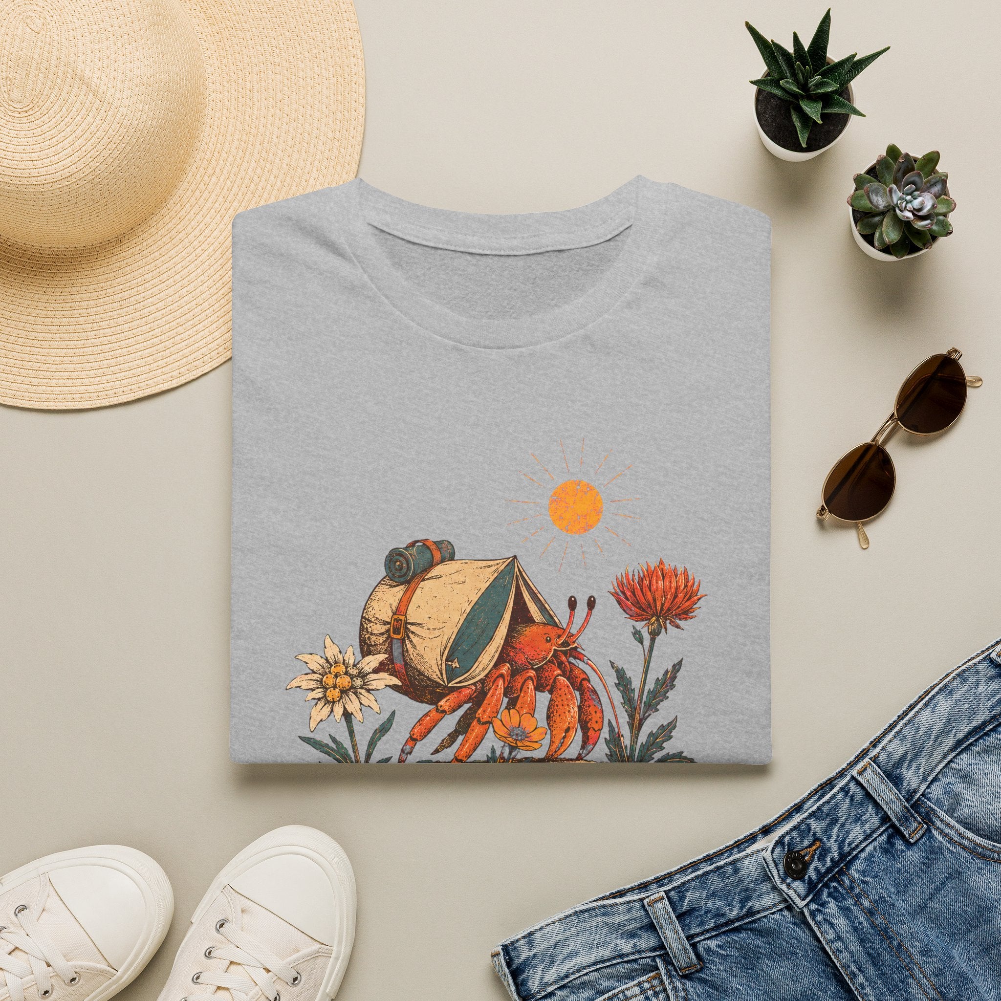 Einsiedlerkrebs mit Zelt T-Shirt