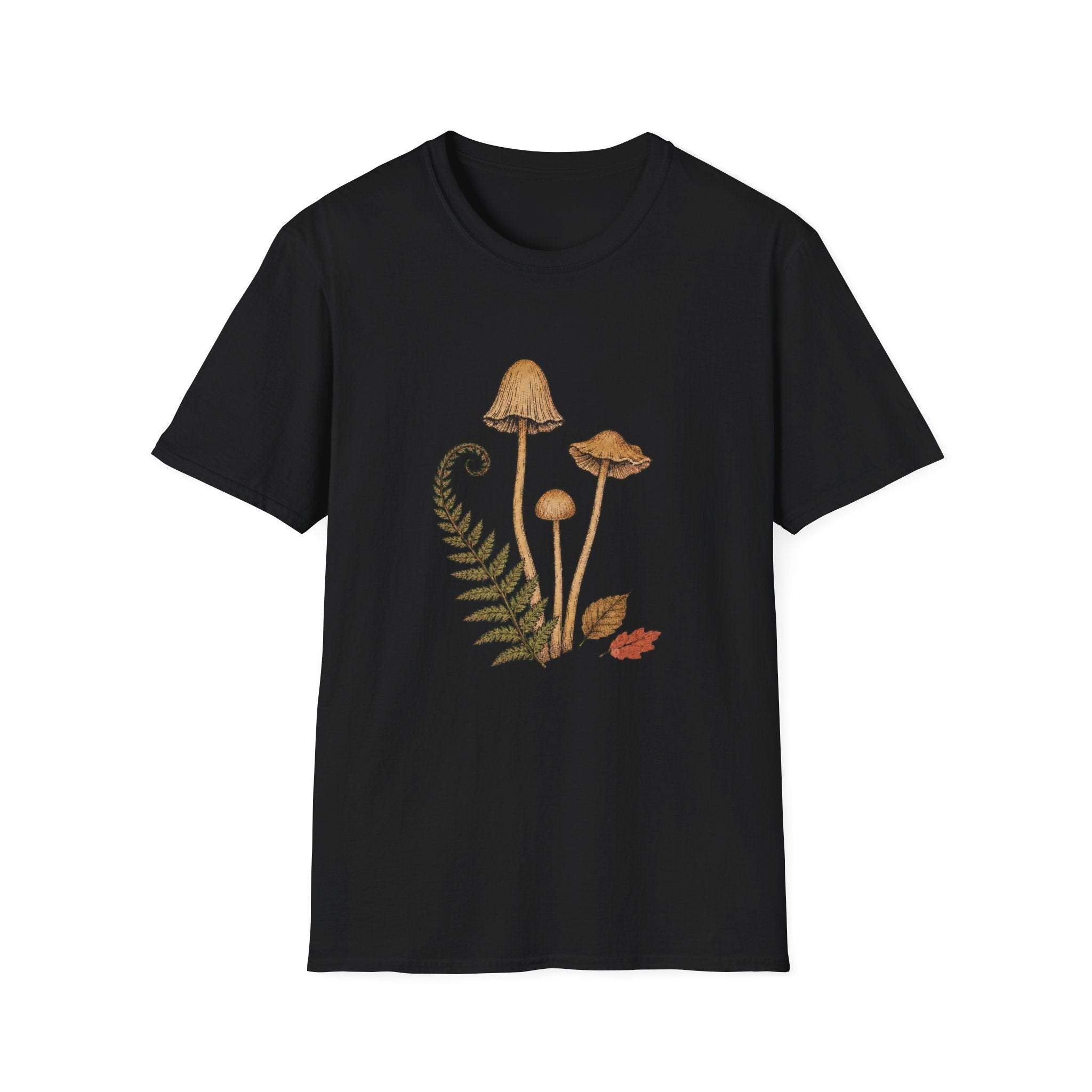 Herbstliche Waldpilze & Farn T-Shirt