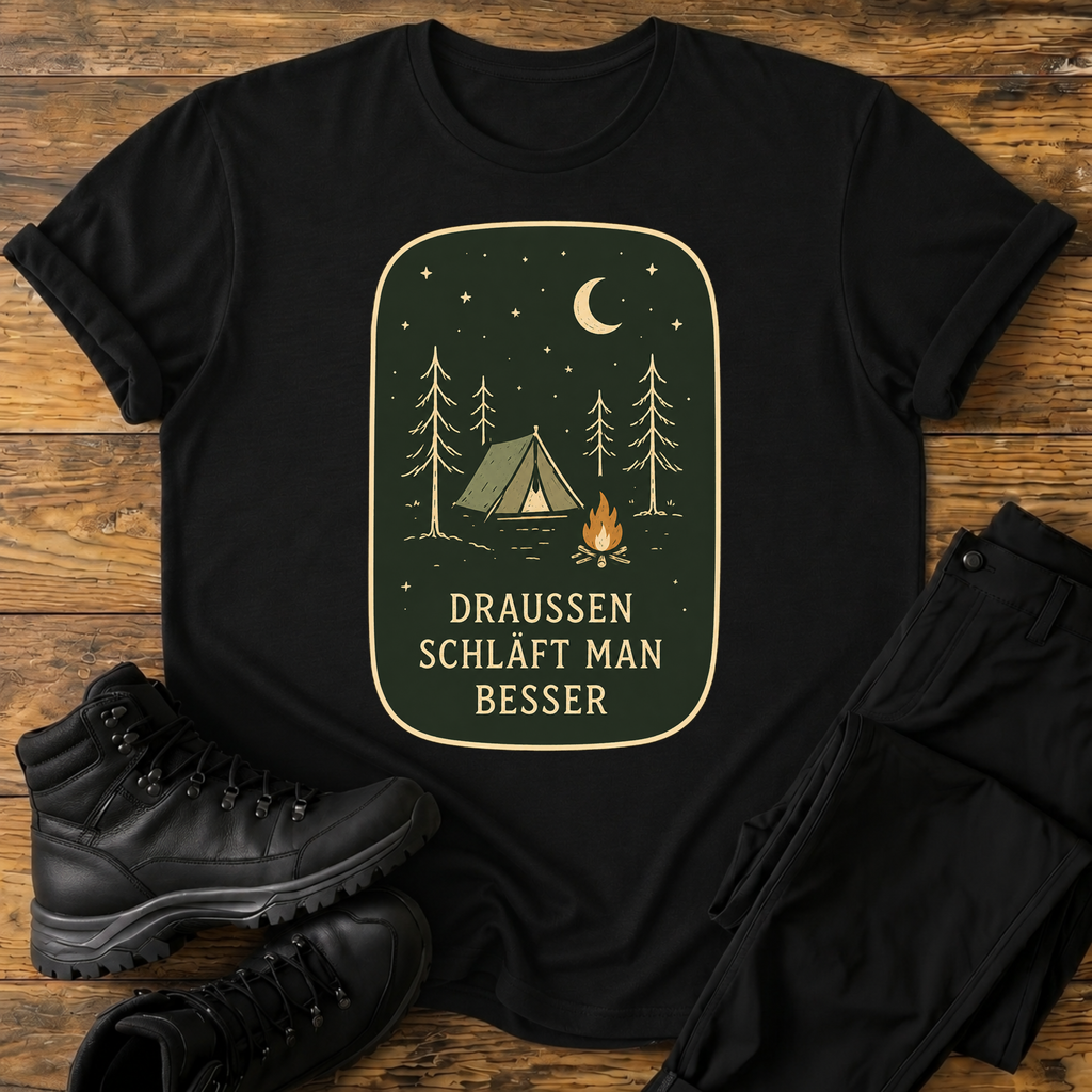 Draußen schläft man besser T-Shirt
